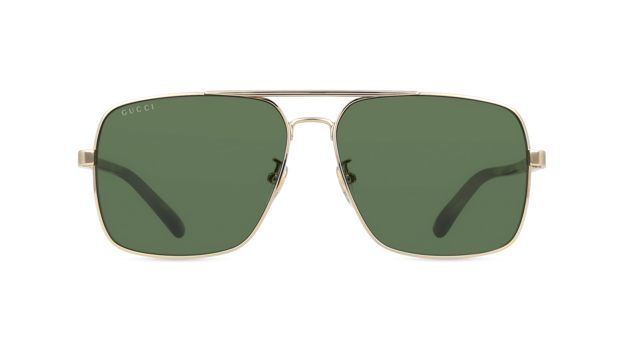 Gucci GG1289S Herren-Sonnenbrille Vollrand Pilot Metall-Gestell, gold