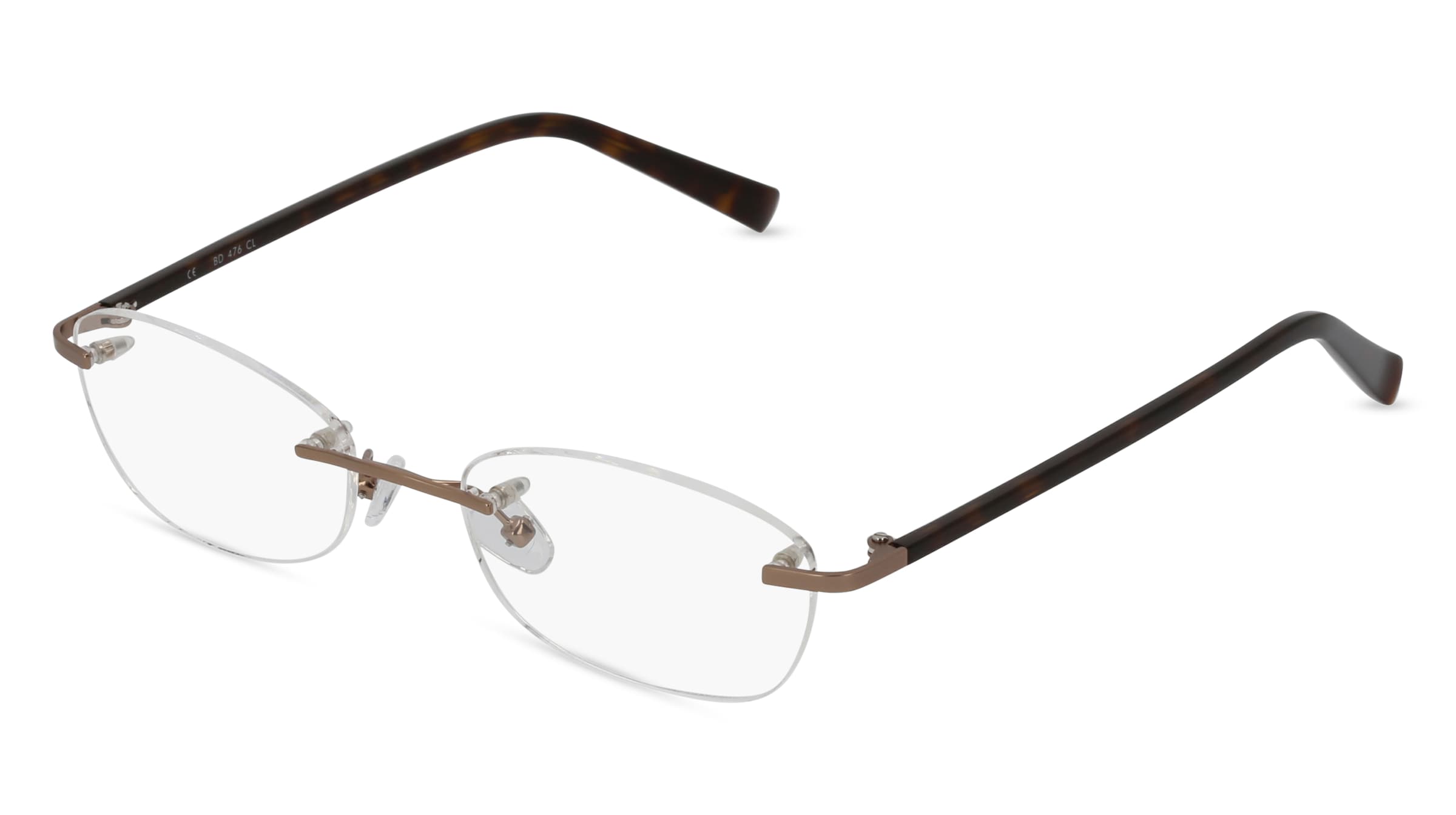 Fielmann BD 476 CL Damen-Brille inkl. Gläser Randlos Oval Edelstahl-Gestell 51/19/130, Gold