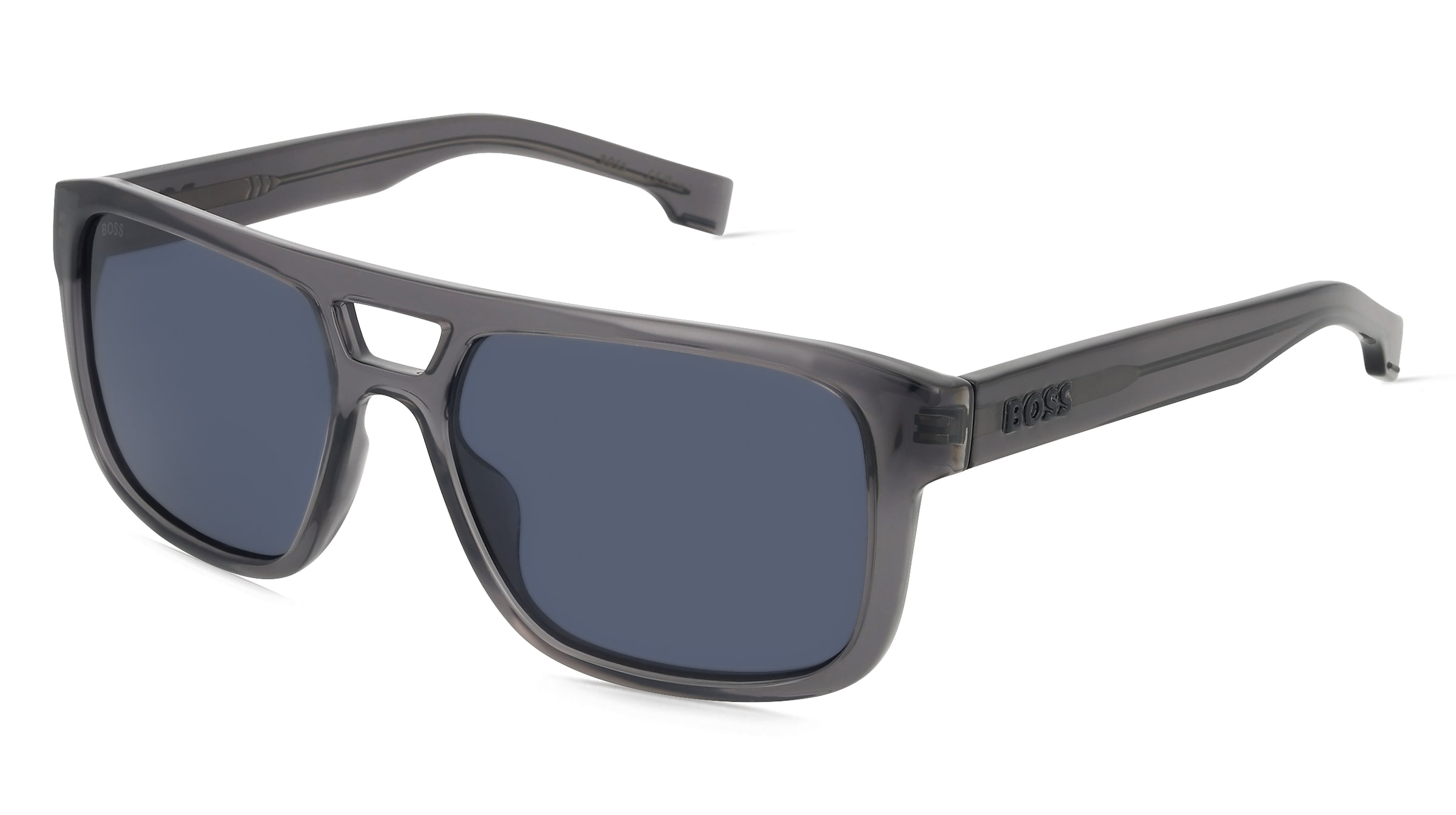 Boss 1648/S Herren-Sonnenbrille Vollrand Quadratisch Kunststoff-Gestell, Grau