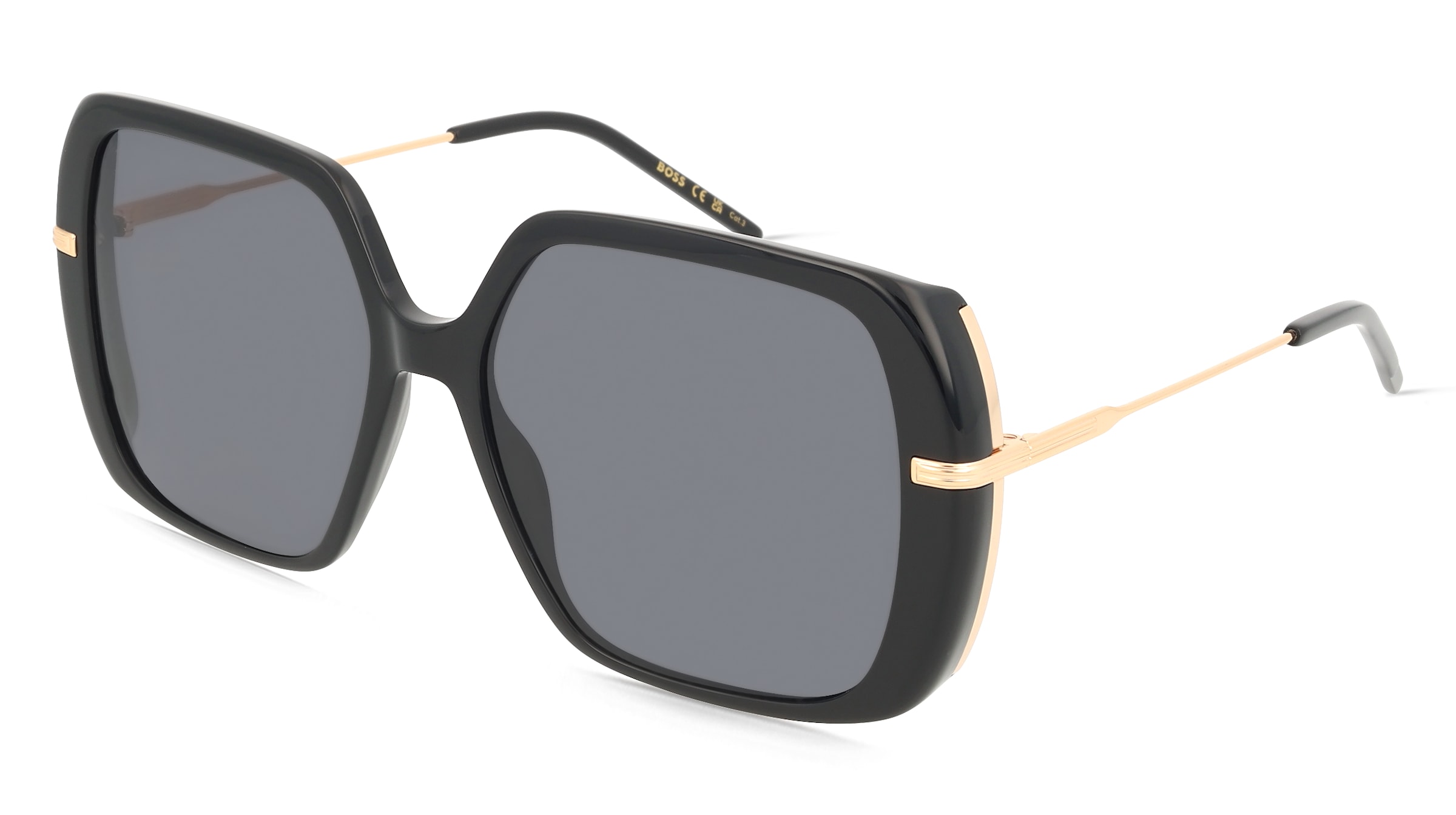 Boss BOSS 1782/S Damen-Sonnenbrille Vollrand Quadratisch Acetat-Gestell, Schwarz