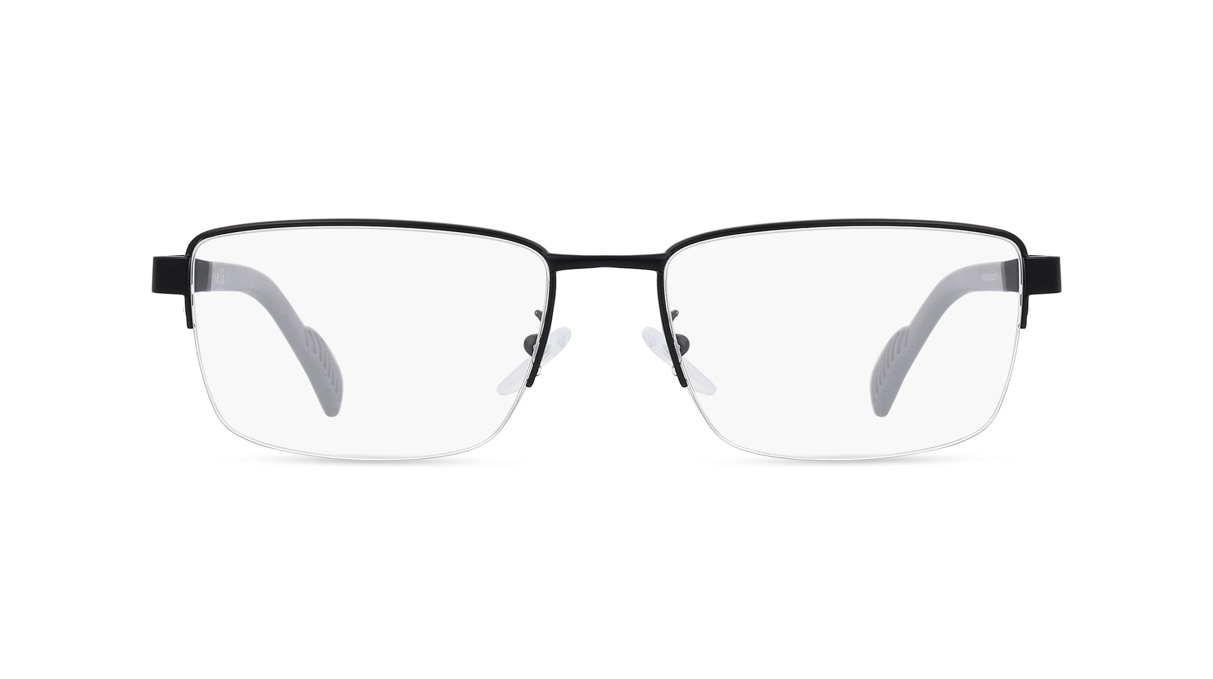 Adidas SP5026 Herren-Brille inkl. Gläser Halbrand Eckig Metall-Gestell 55mm/17mm/140mm, braun