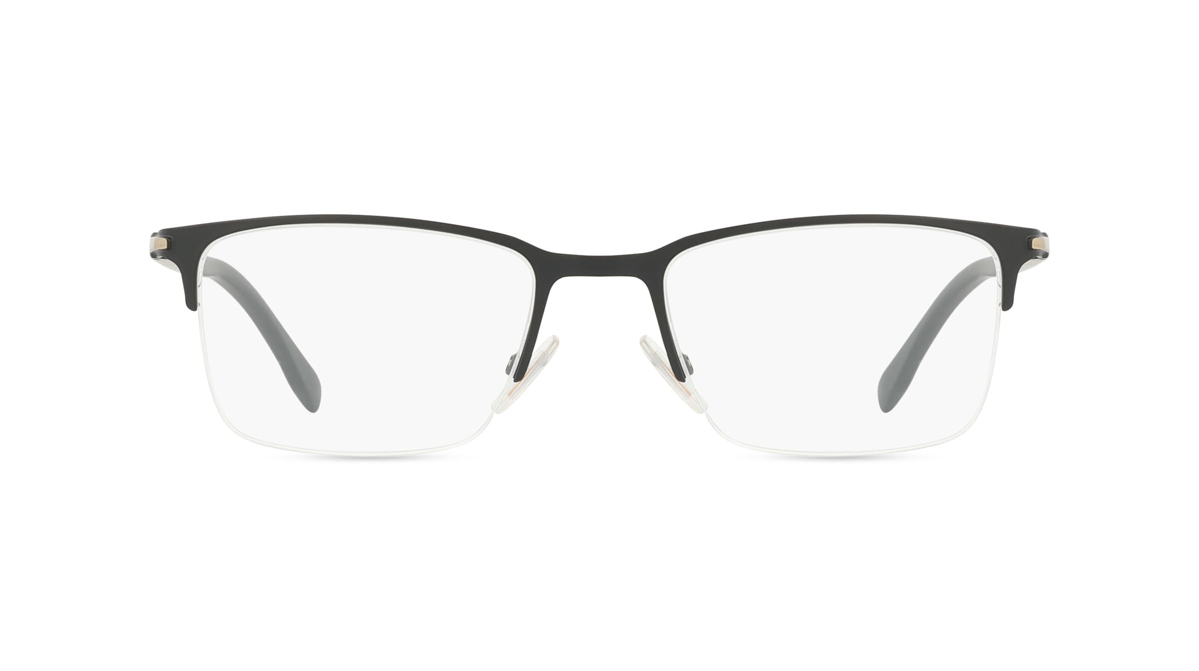 Boss 1007/IT Herren-Brille inkl. Gläser Halbrand Eckig Metall-Gestell 52mm/19mm/145mm, schwarz