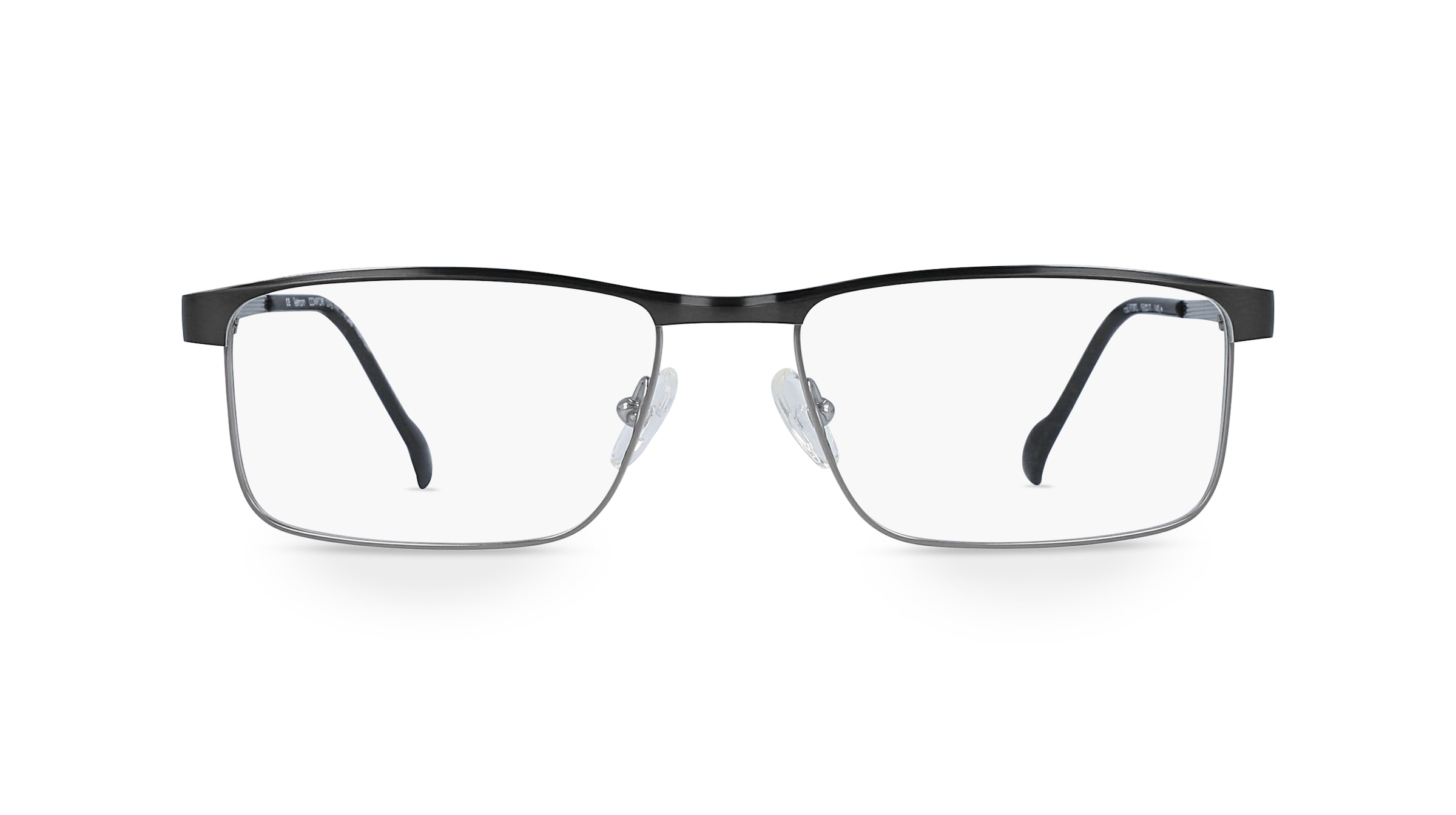 Fielmann COMFORT 076 FA Herren-Brille inkl. Gläser Vollrand Eckig Titan-Gestell 55mm/17mm/140mm, grau