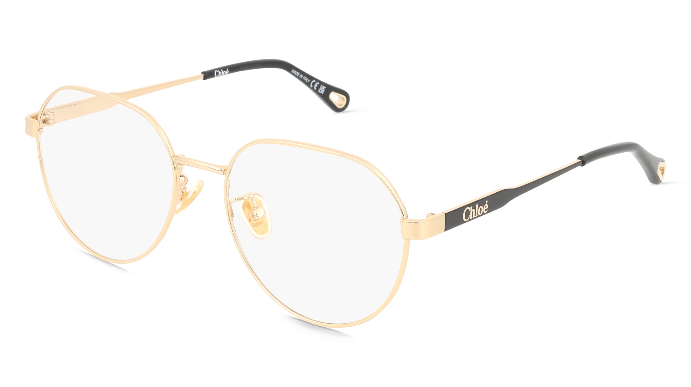 Chloé CH0275OA Unisex-Brille inkl. Gläser Vollrand Rund Metall-Gestell 54/17/145, Gold