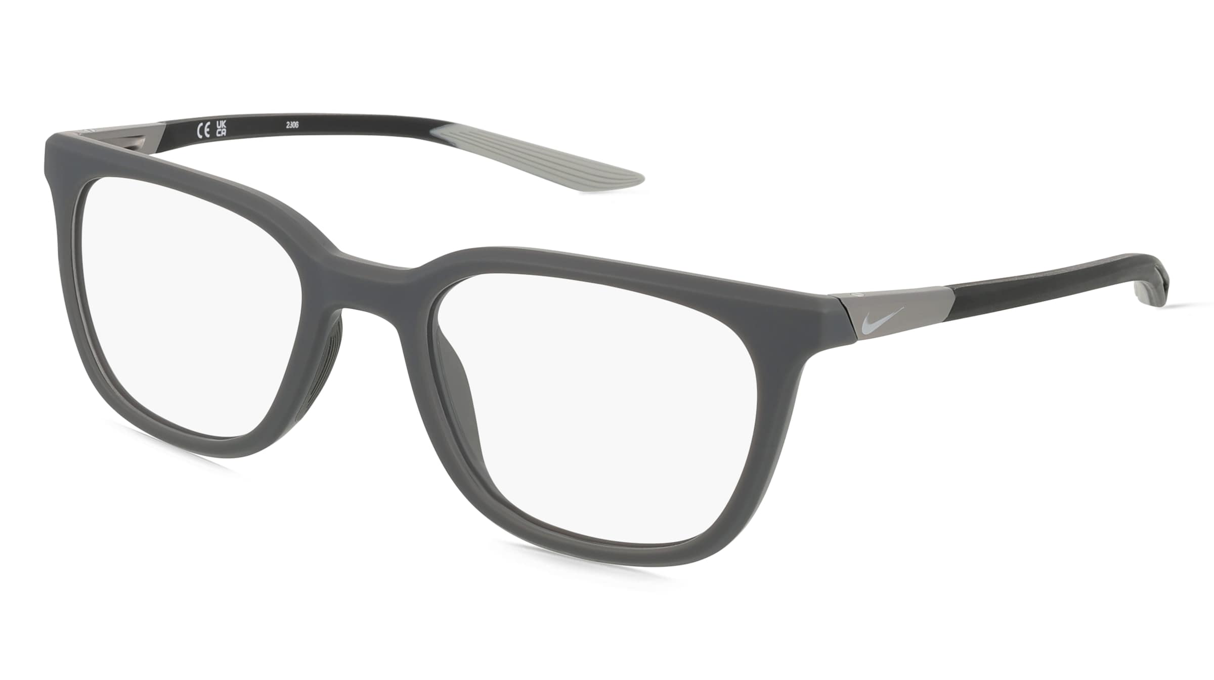 Nike 7290 Herren-Brille inkl. Gläser Vollrand Quadratisch Propionat-Gestell 52/20/140, Grau