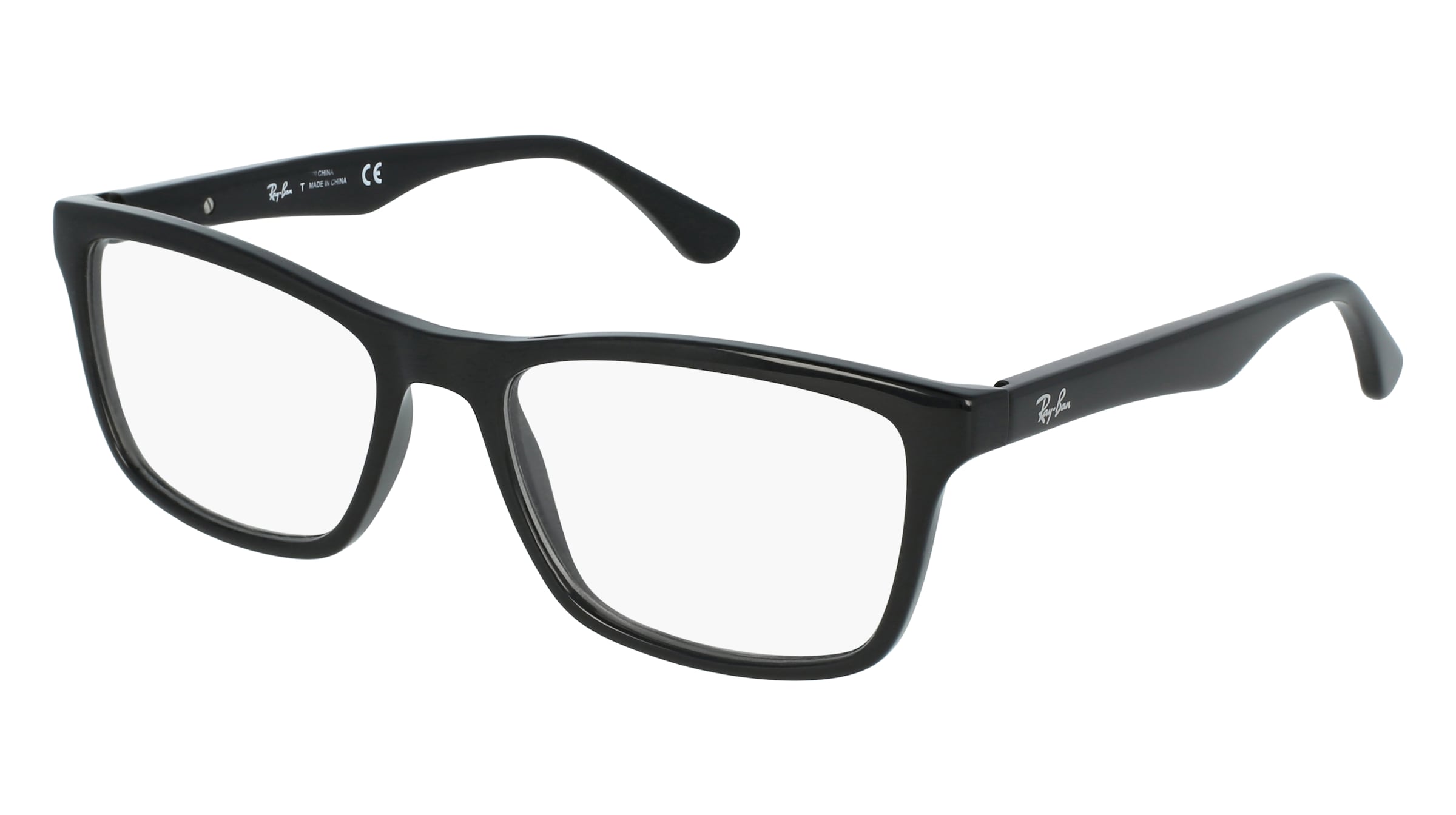Ray-Ban RB 5279 Herren-Brille inkl. Gläser Vollrand Quadratisch Kunststoff-Gestell 53/18/140, Schwarz