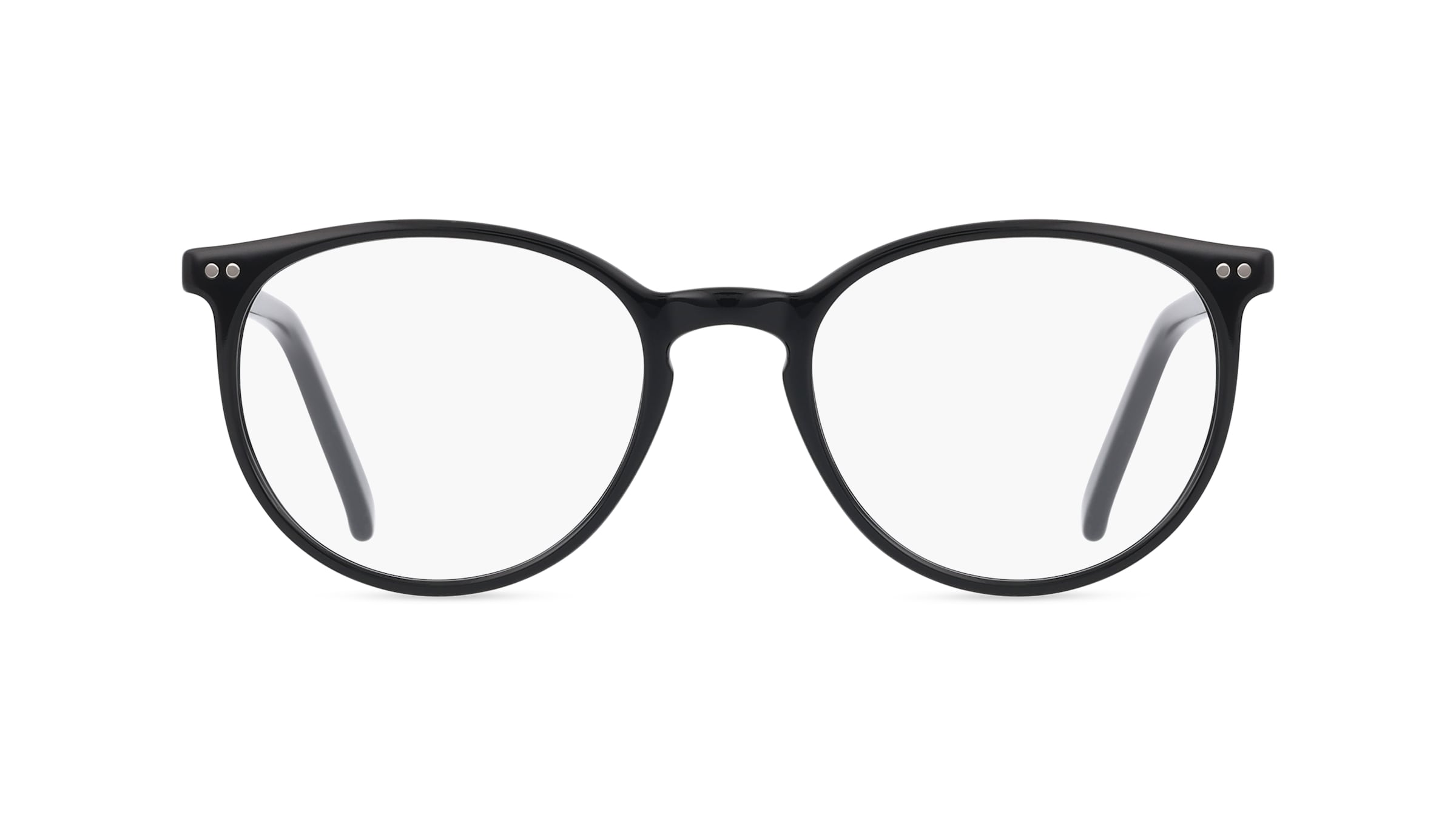 Fielmann JIL 019 CL Unisex-Brille inkl. Gläser Vollrand Panto Acetat-Gestell 45mm/17mm/130mm, Schwarz