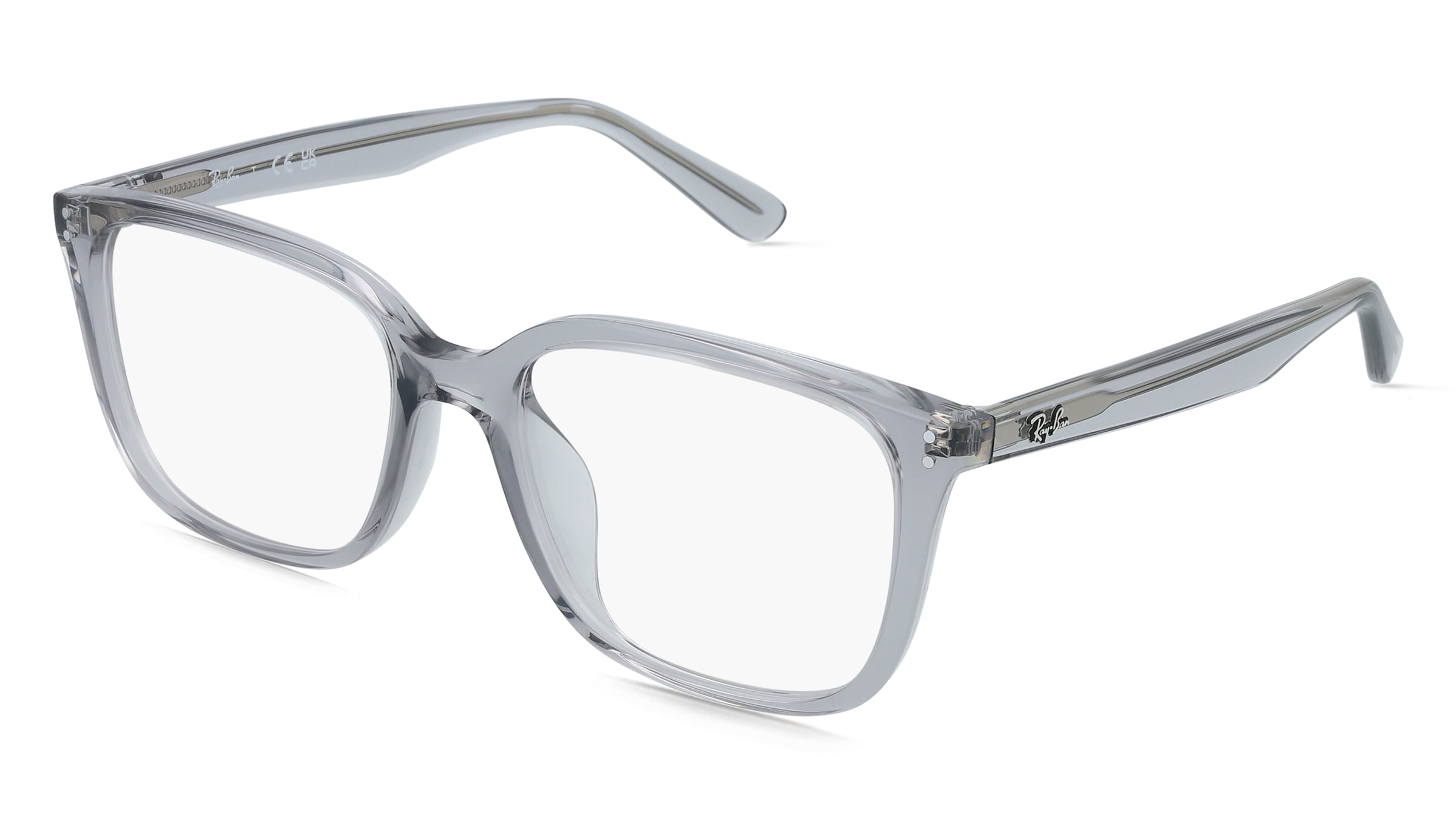 Ray-Ban RX7248D Unisex-Brille inkl. Gläser Vollrand Quadratisch Kunststoff-Gestell 55/18/145, Grau