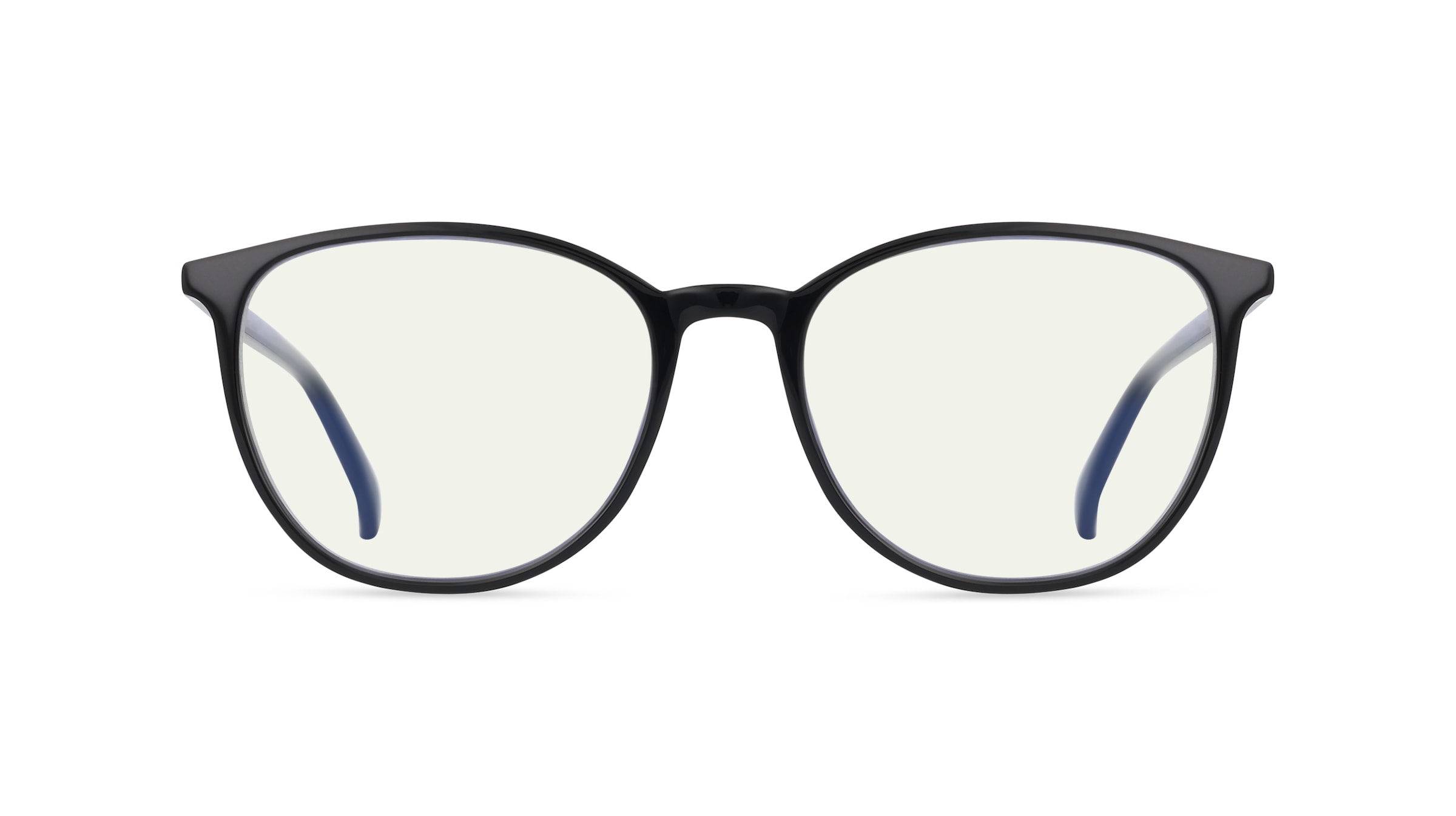 Fielmann ABC 064 BL Damen-Blaulichtfilterbrille ohne Sehstärke Vollrand Oval Acetat-Gestell, schwarz