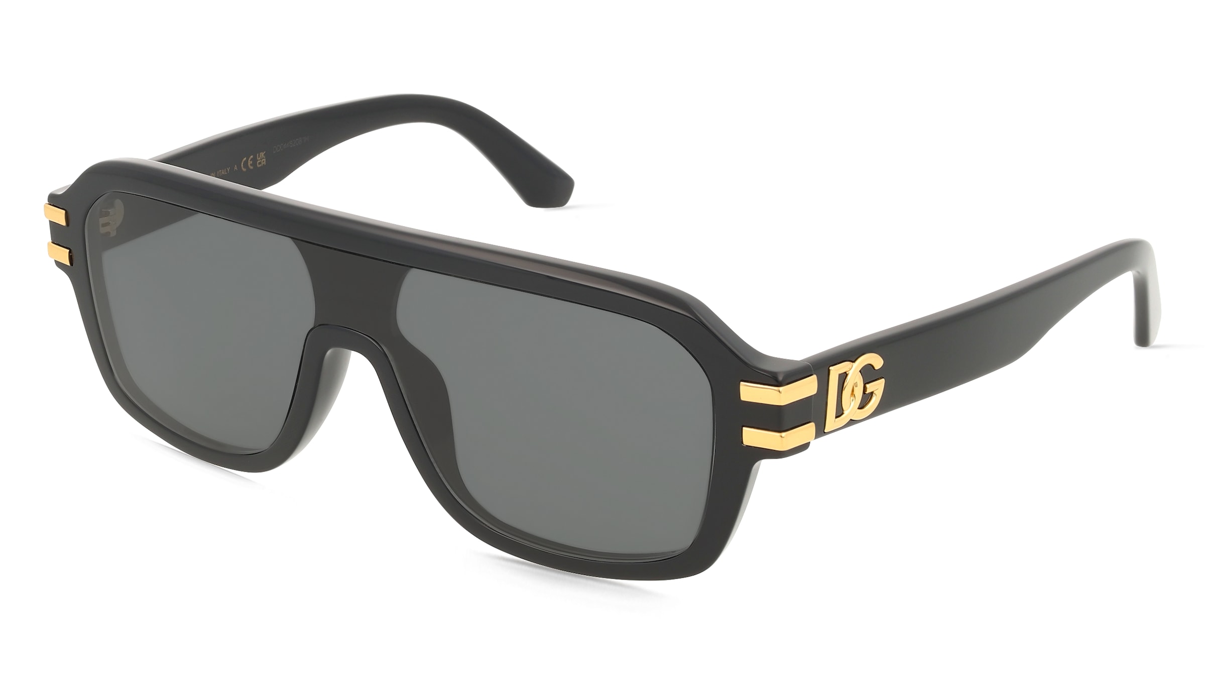 Dolce&amp;Gabbana DG4507 Herren-Sonnenbrille Vollrand Pilot Acetat-Gestell, Schwarz