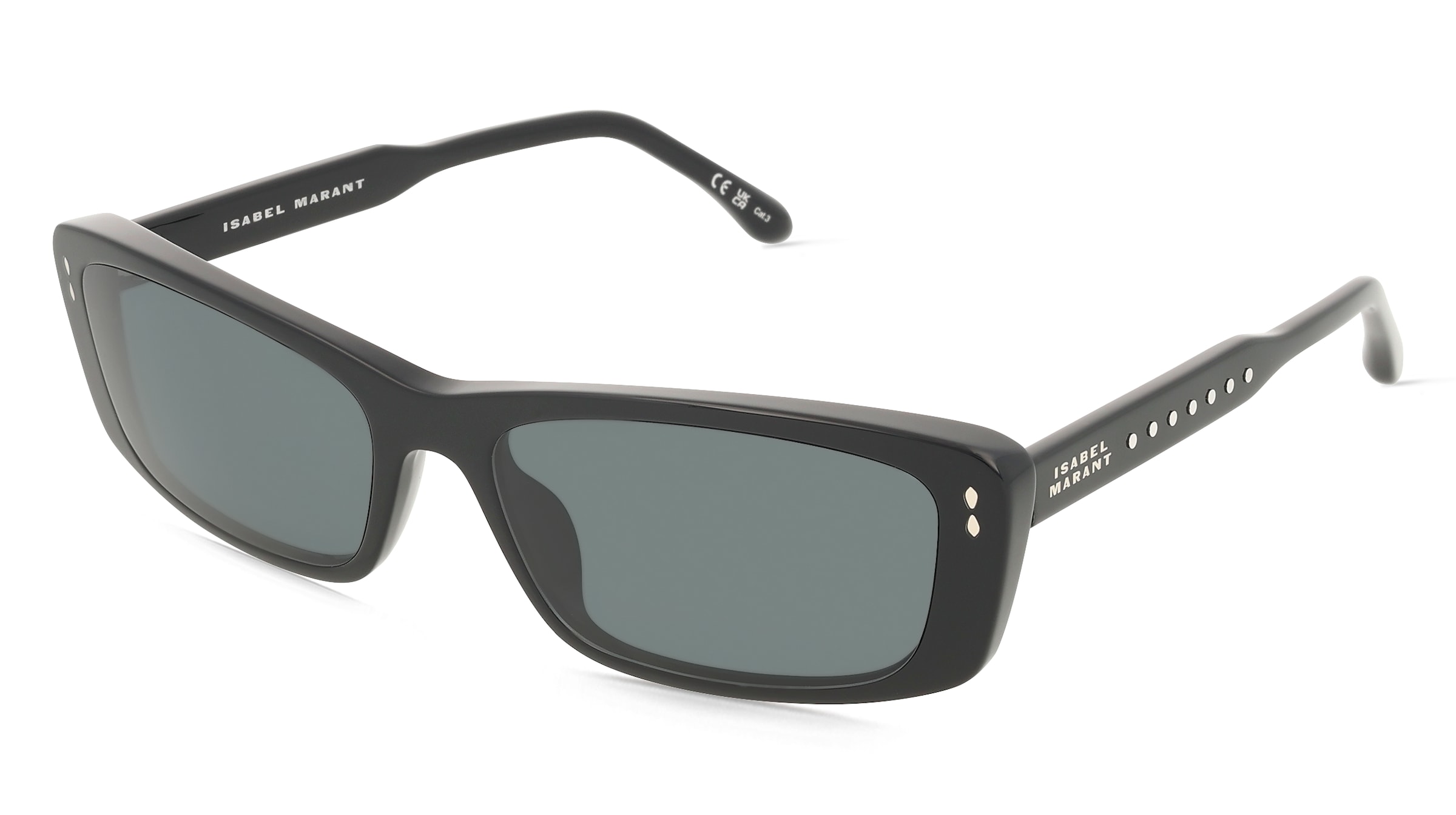 Isabel Marant IM 0243/G/S Damen-Sonnenbrille Vollrand Eckig Acetat-Gestell, Schwarz