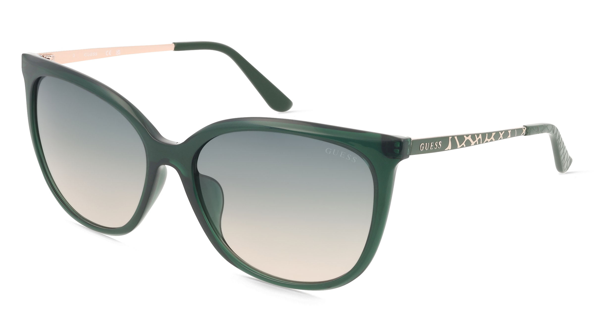 Guess GU00150-H Unisex-Sonnenbrille Vollrand Quadratisch Kunststoff-Gestell, Grün