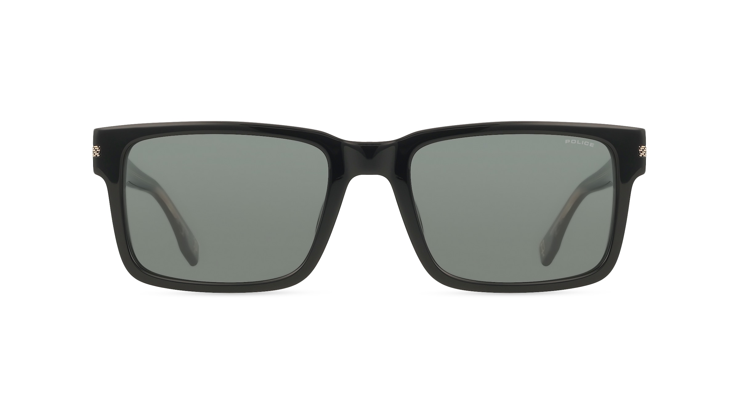 Police SPLR75 Herren-Sonnenbrille Randlos Quadratisch Metall-Gestell, schwarz