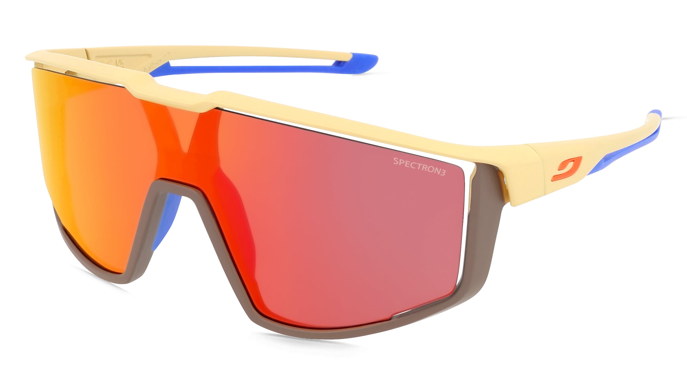Julbo J53111 FURY Unisex-Sonnenbrille Halbrand Monoscheibe Kunststoff-Gestell, Grau