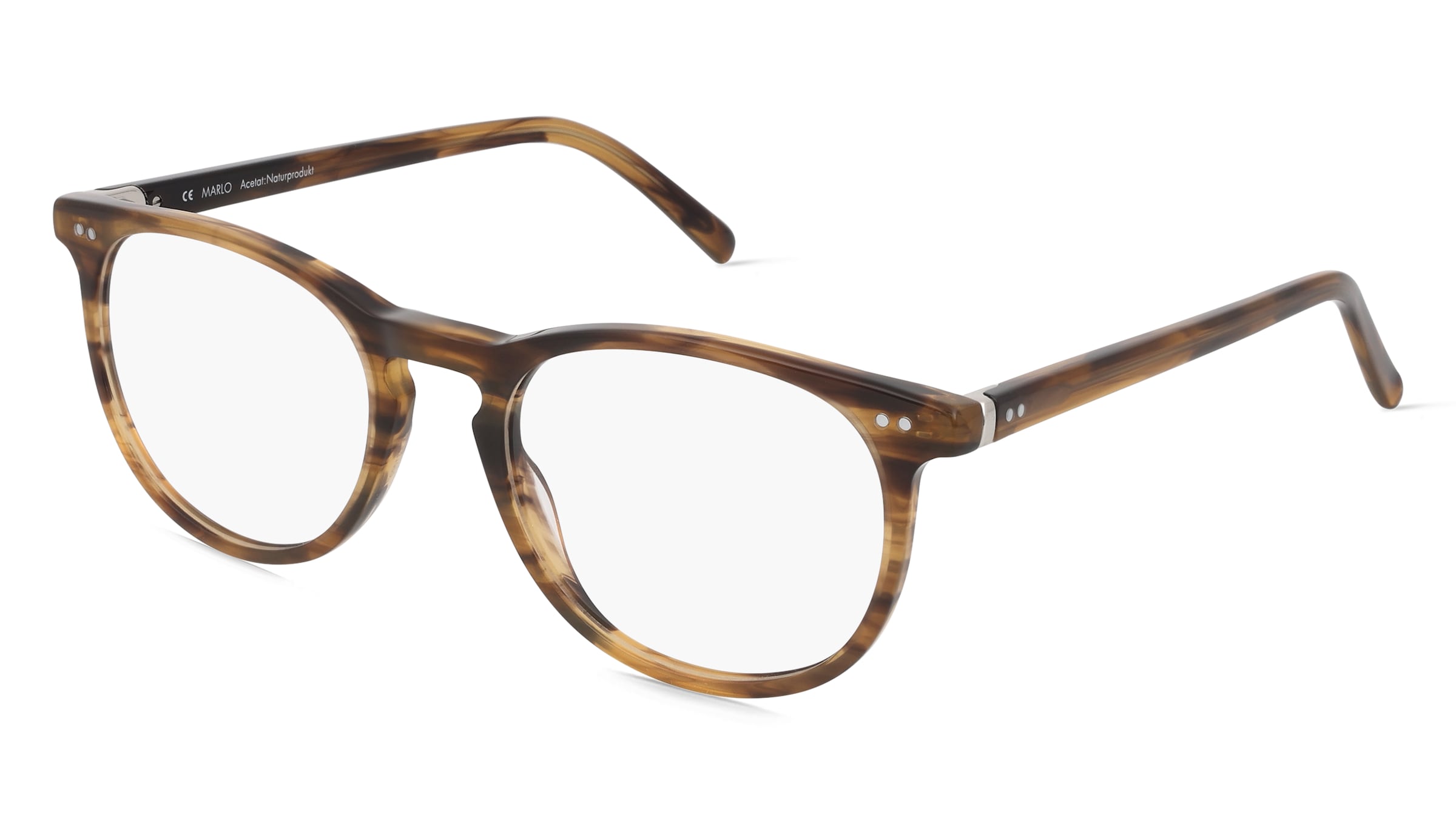 Fielmann LN 049 CL MARLO Unisex-Brille inkl. Gläser Vollrand Panto Acetat-Gestell 52/20/145, Havanna