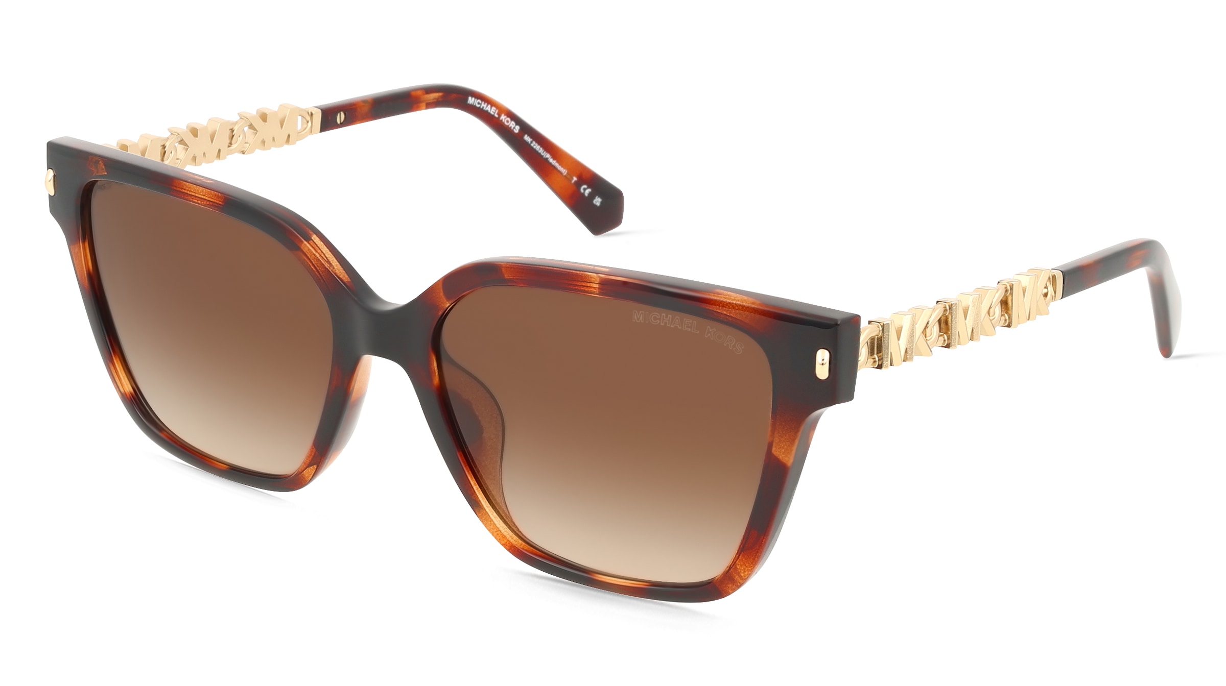 Michael Kors 0MK2263U PIEDMONT Damen-Sonnenbrille Vollrand Quadratisch Kunststoff-Gestell, Havanna