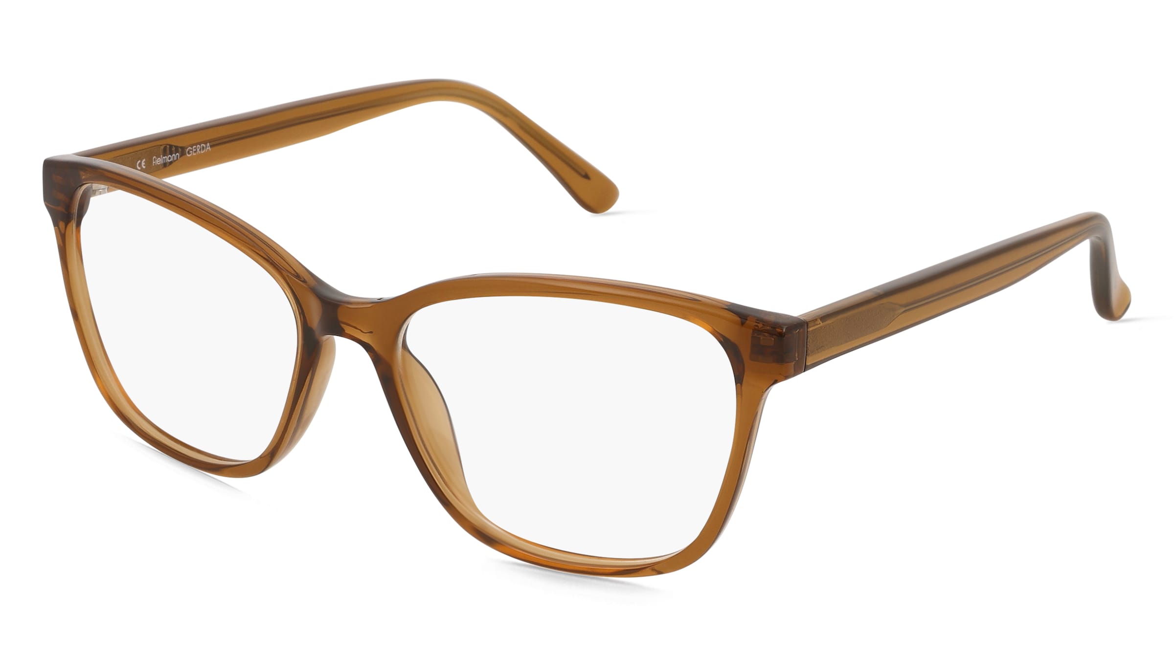 Fielmann OU 061 CL GERDA Damen-Brille inkl. Gläser Vollrand Quadratisch Acetat-Gestell 53/16/140, Braun