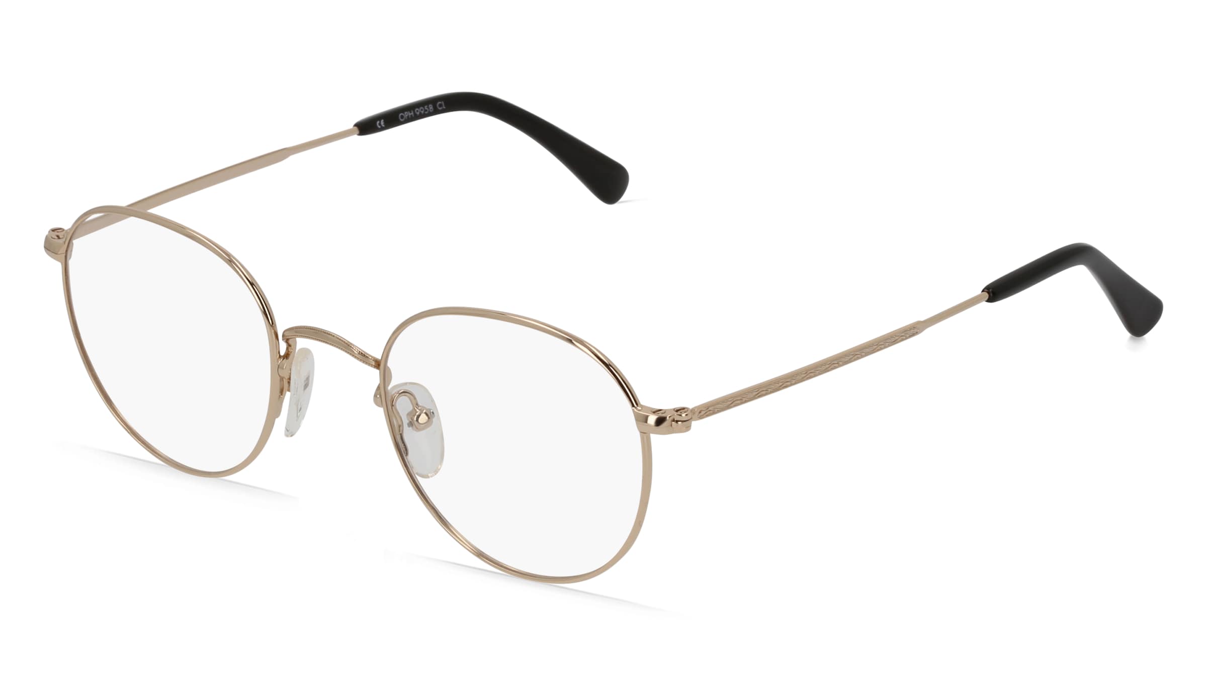 Fielmann OPH 9958 CL Unisex-Brille inkl. Gläser Vollrand Panto Metall-Gestell 47/21/145, Gold