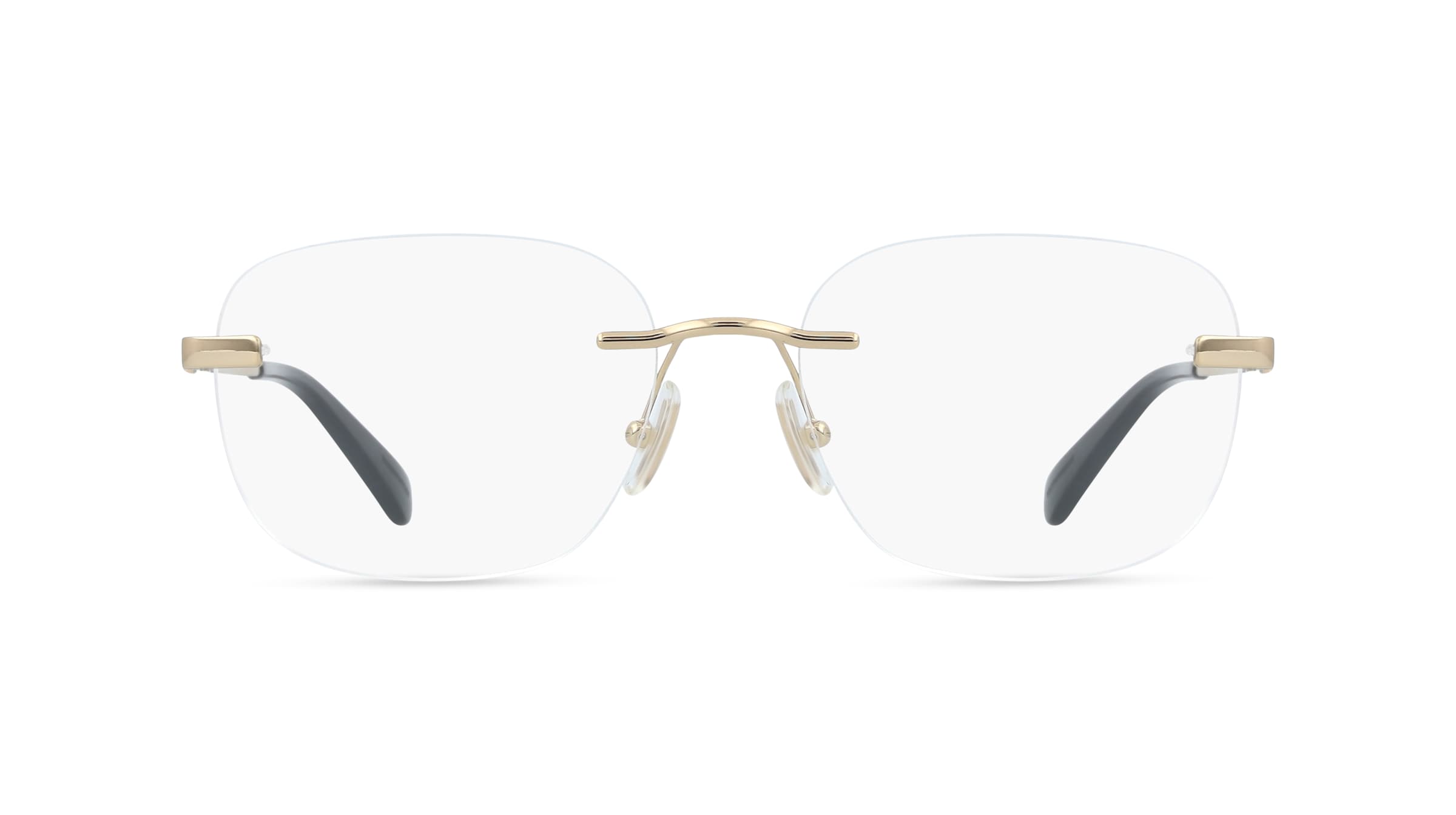 Coach HC5206D Damen-Brille inkl. Gläser Randlos Geometrisch Metall-Gestell 55/17/145, gold