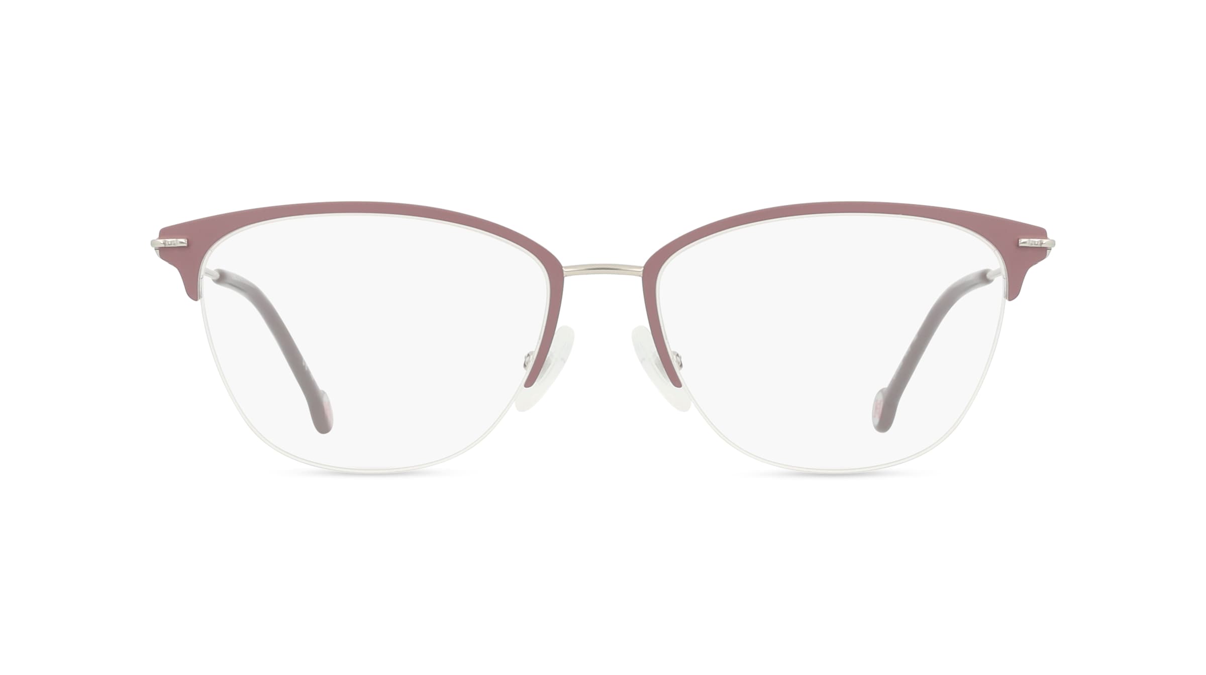 Carolina Herrera CH0038 Damen-Brille inkl. Gläser Halbrand Browline Metall-Gestell 54mm/17mm/140mm, lila