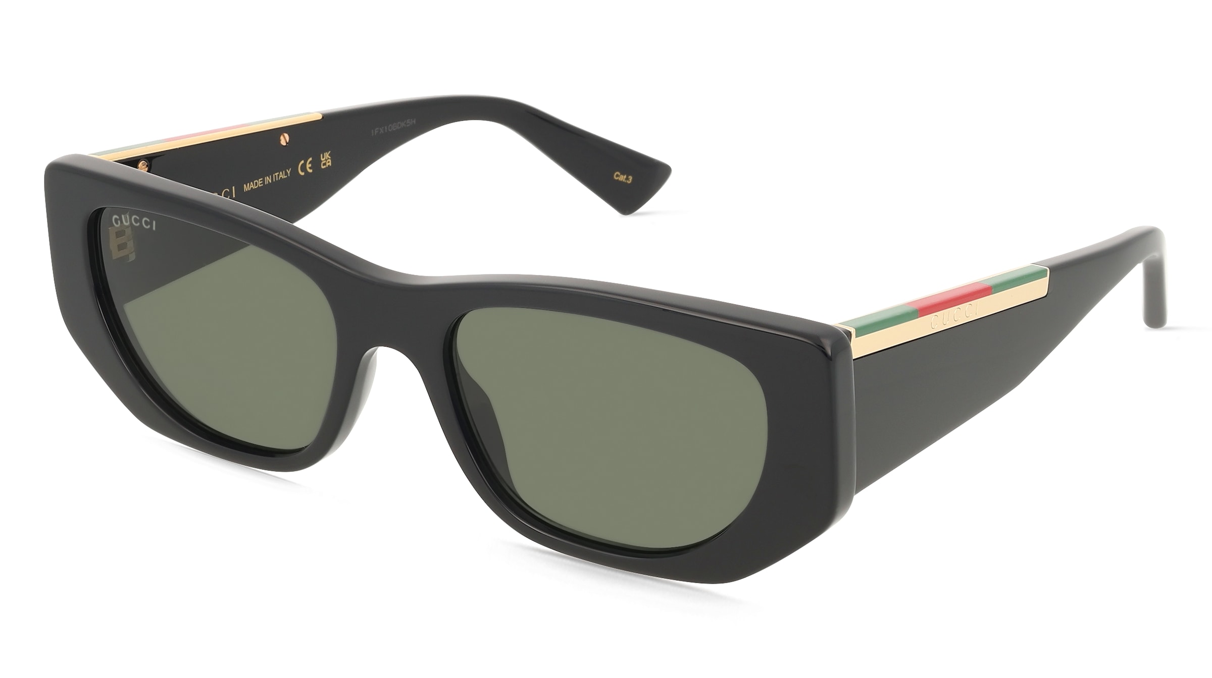 Gucci GG1959S Damen-Sonnenbrille Vollrand Cat Eye Acetat-Gestell, Schwarz