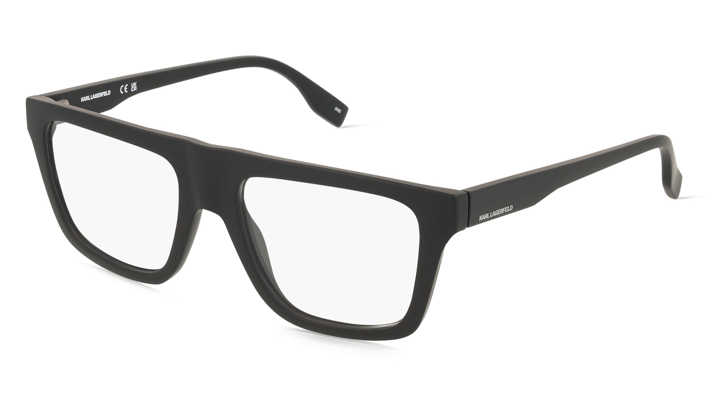 Karl Lagerfeld KL6176 Unisex-Brille inkl. Gläser Vollrand Quadratisch Kunststoff-Gestell 53/18/145, Schwarz