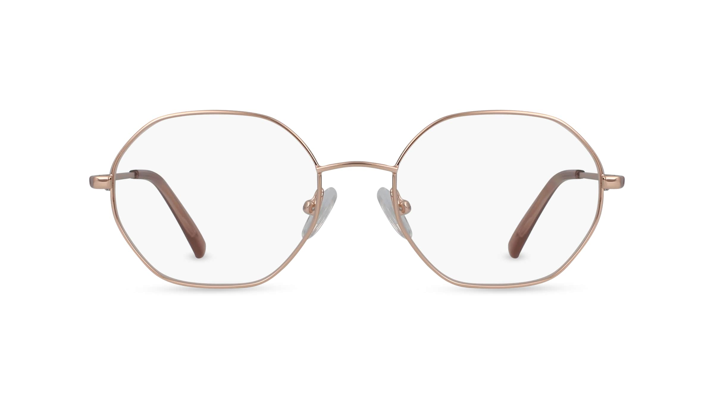 Fielmann BE 015 FA Damen-Brille inkl. Gläser Vollrand Achteckig Edelstahl-Gestell 49mm/17mm/135mm, gold