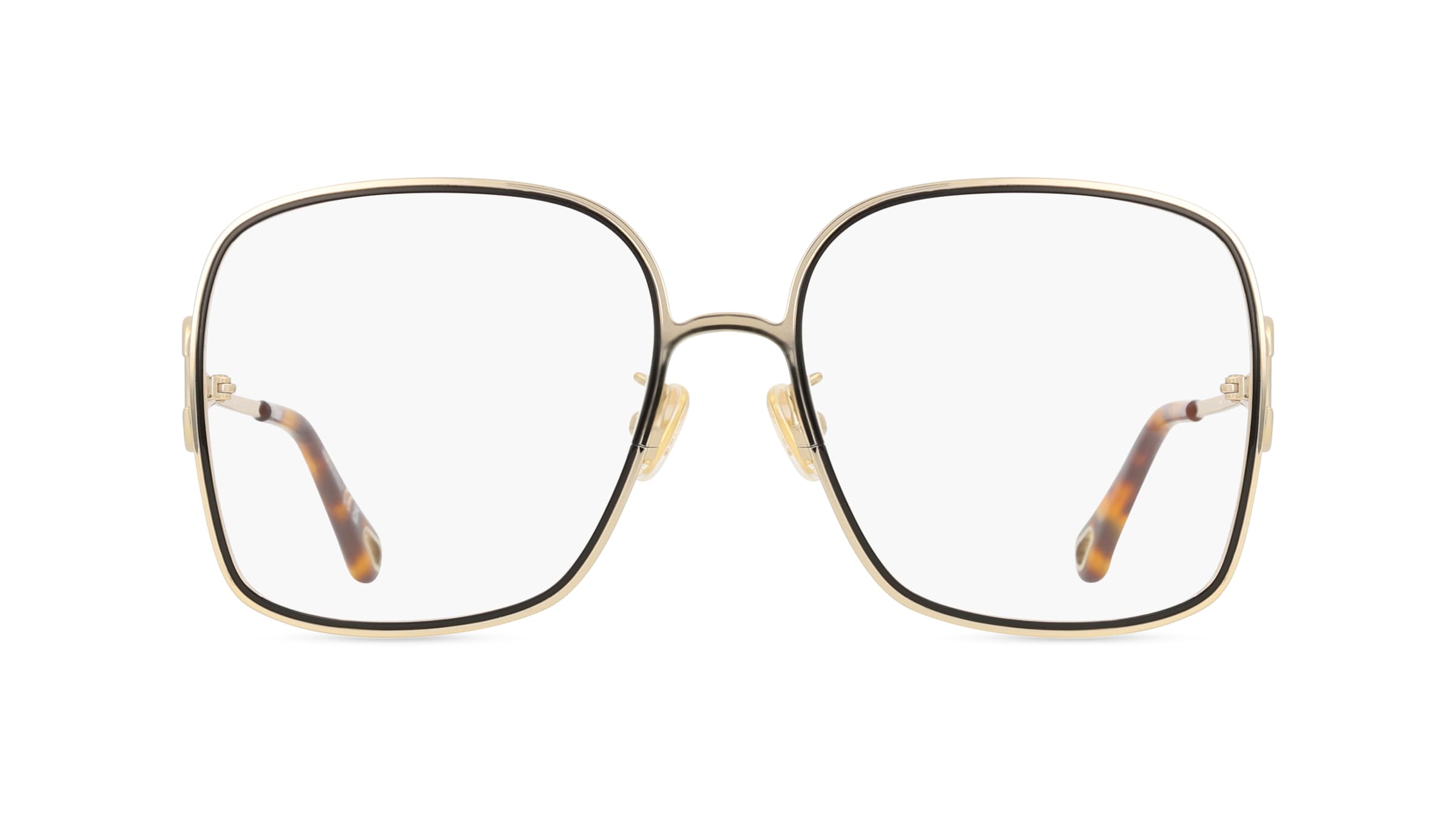 Chloé CH0147O Unisex-Brille inkl. Gläser Vollrand Eckig Metall-Gestell 56mm/17mm/135mm, schwarz