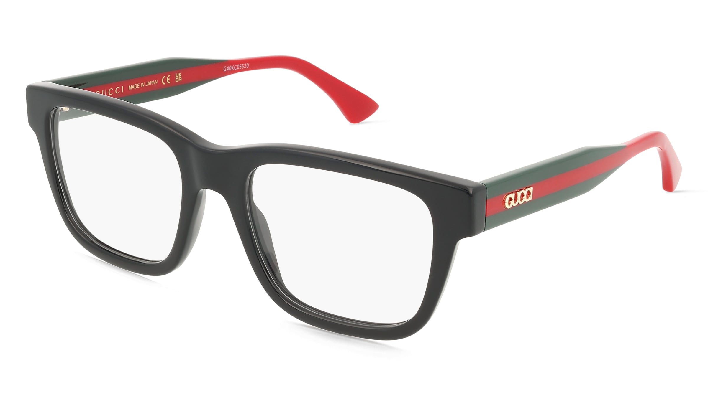 Gucci GG1870O Unisex-Brille inkl. Gläser Vollrand Eckig Acetat-Gestell 53/19/145, Schwarz