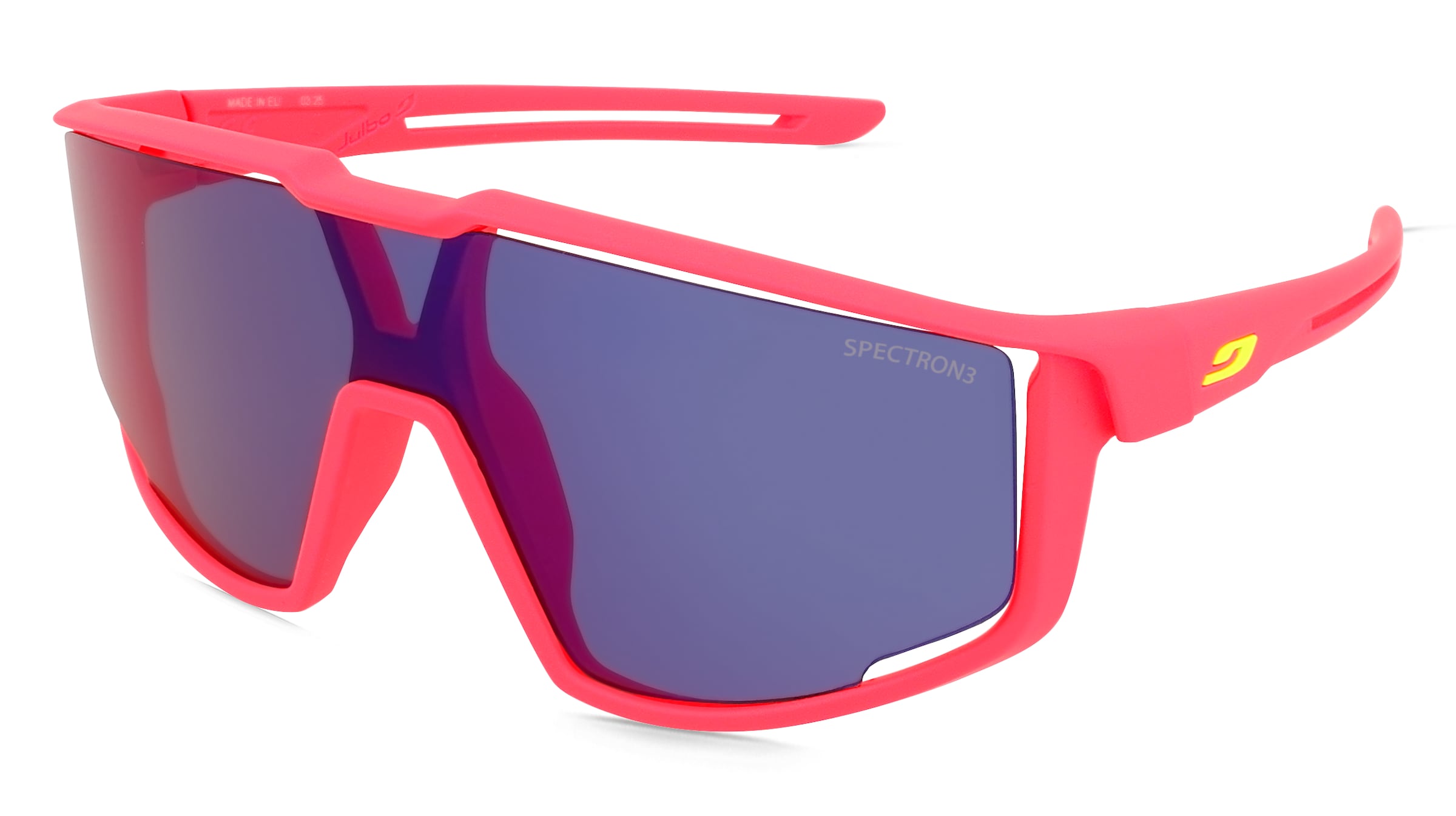Julbo J55011 FURY S Kinder-Sonnenbrille Halbrand Monoscheibe Kunststoff-Gestell, Blau