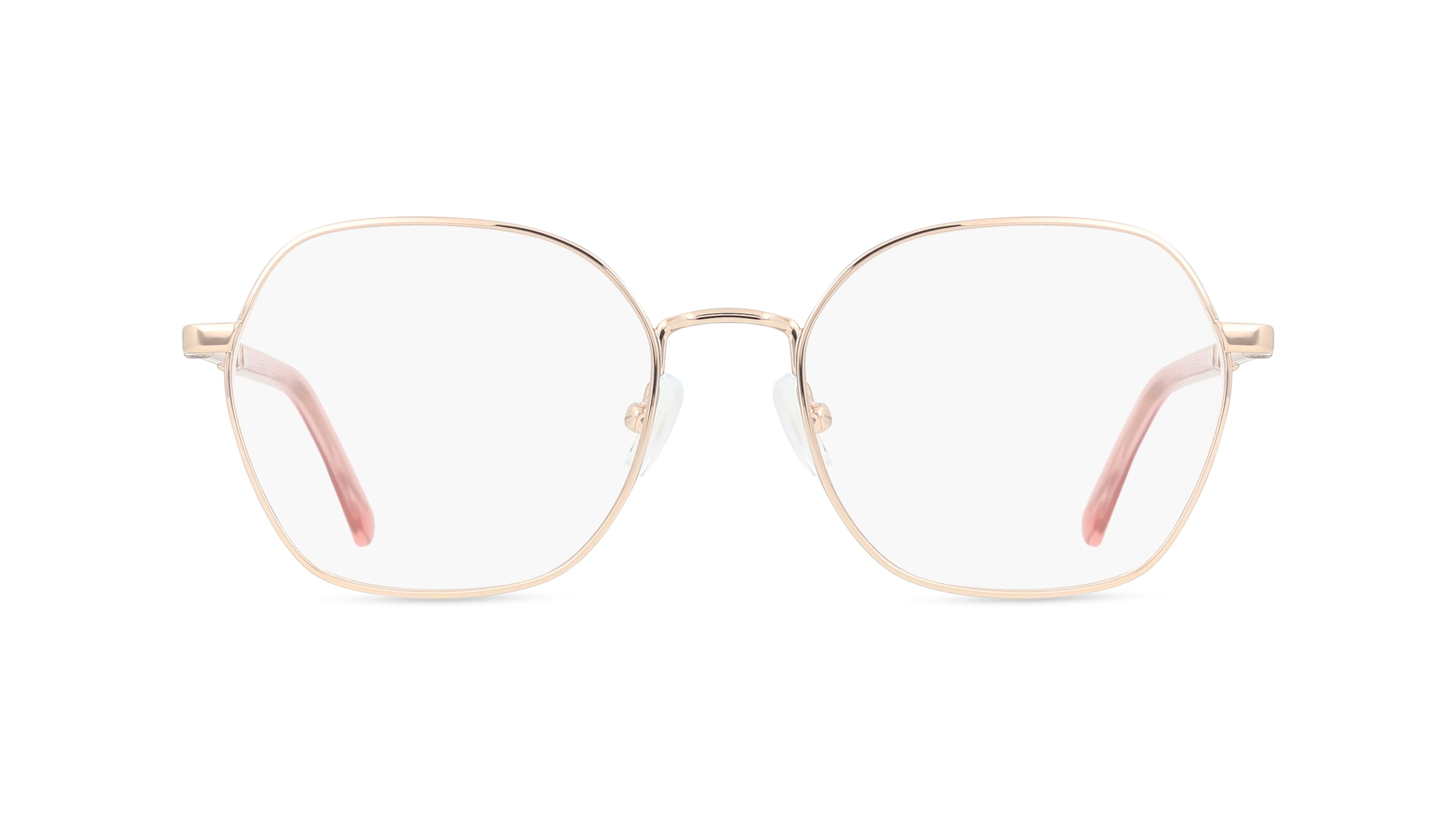 Fielmann BE 032 FA Damen-Brille inkl. Gläser Vollrand Mehreckig Edelstahl-Gestell 53mm/18mm/145mm, Pink