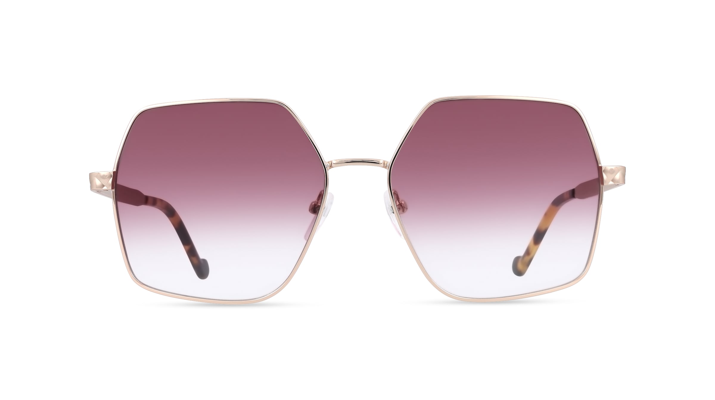 Liu Jo LJ152S Damen-Sonnenbrille Vollrand Achteckig Metall-Gestell, gold