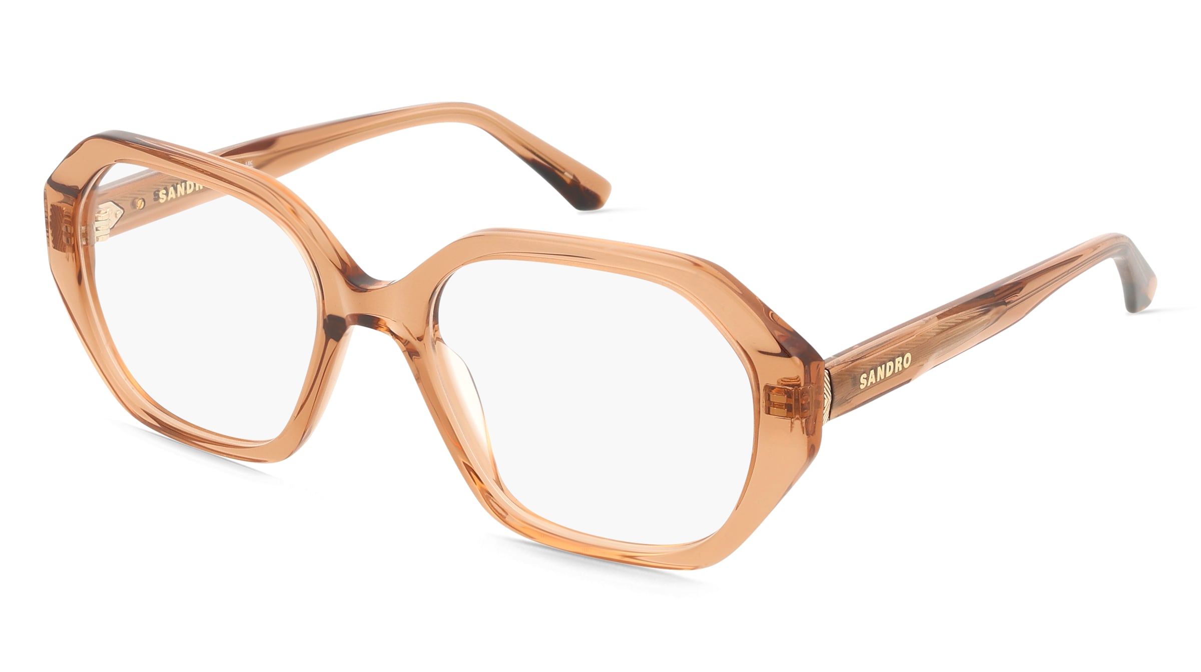 Sandro SA2066 Damen-Brille inkl. Gläser Vollrand Butterfly Acetat-Gestell 54/19/140, Braun