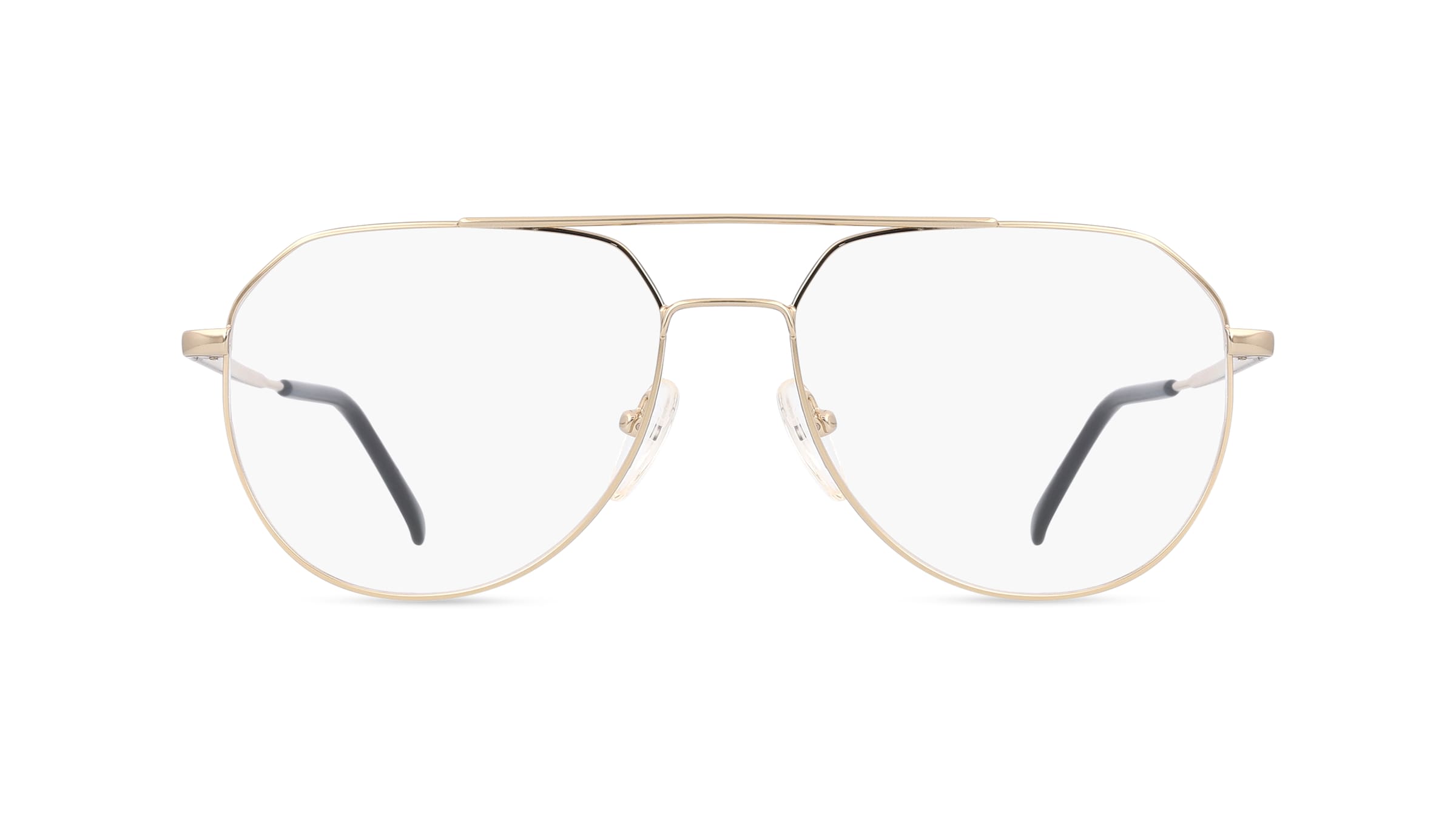 Fielmann MC 571 CL ENZO Unisex-Brille inkl. Gläser Vollrand Pilot Edelstahl-Gestell 57mm/16mm/145mm, gold