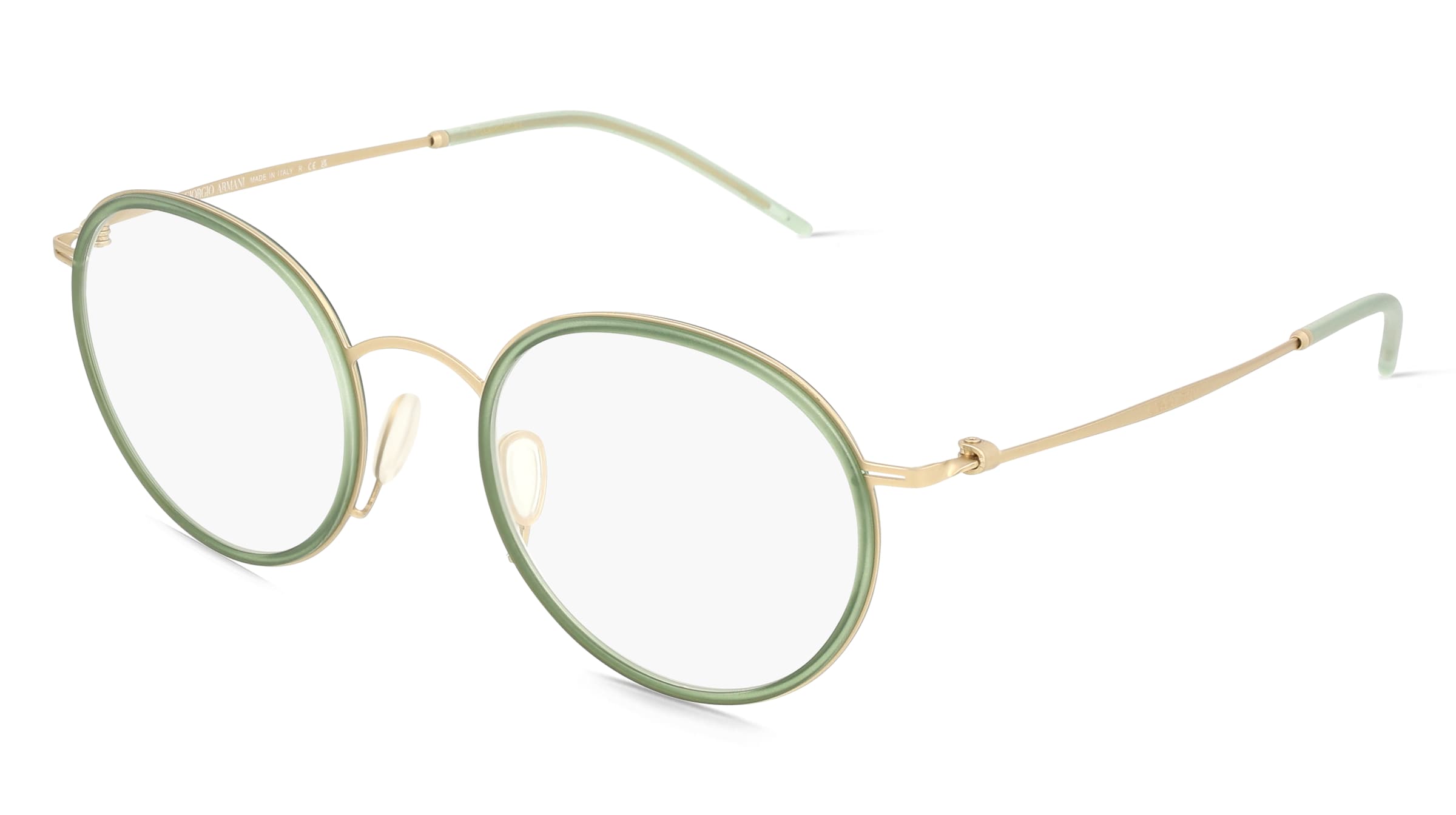 Giorgio Armani AR5155 Herren-Brille inkl. Gläser Vollrand Rund Metall-Gestell 49/21/145, Gold