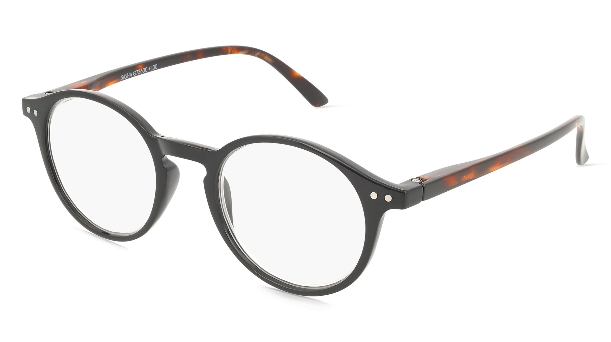 I NEED YOU SASHA Unisex-Fertiglesebrille Vollrand Panto Kunststoff-Gestell, Schwarz