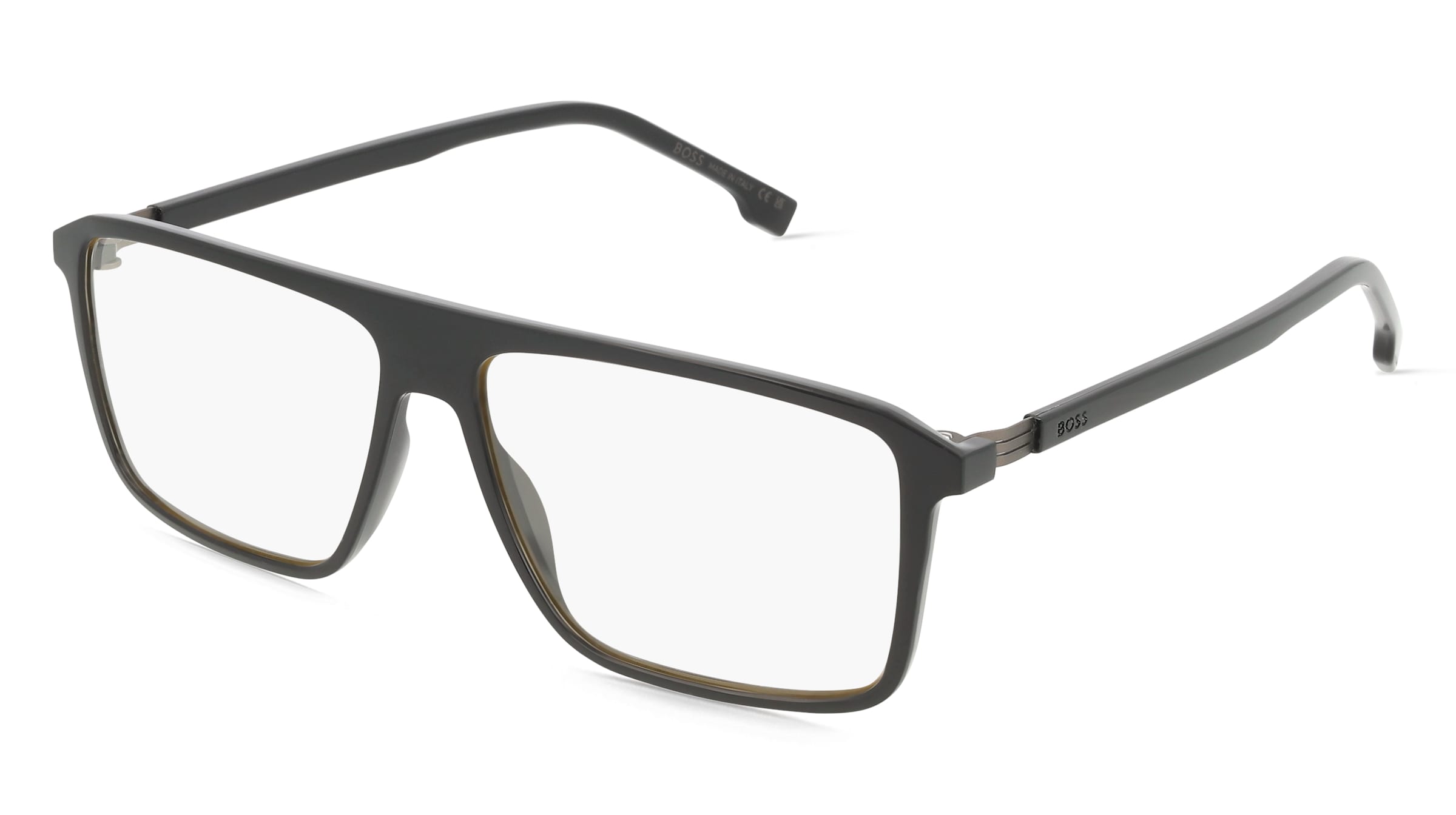 Boss 1636 Herren-Brille inkl. Gläser Vollrand Quadratisch Kunststoff-Gestell 56/13/150, Schwarz