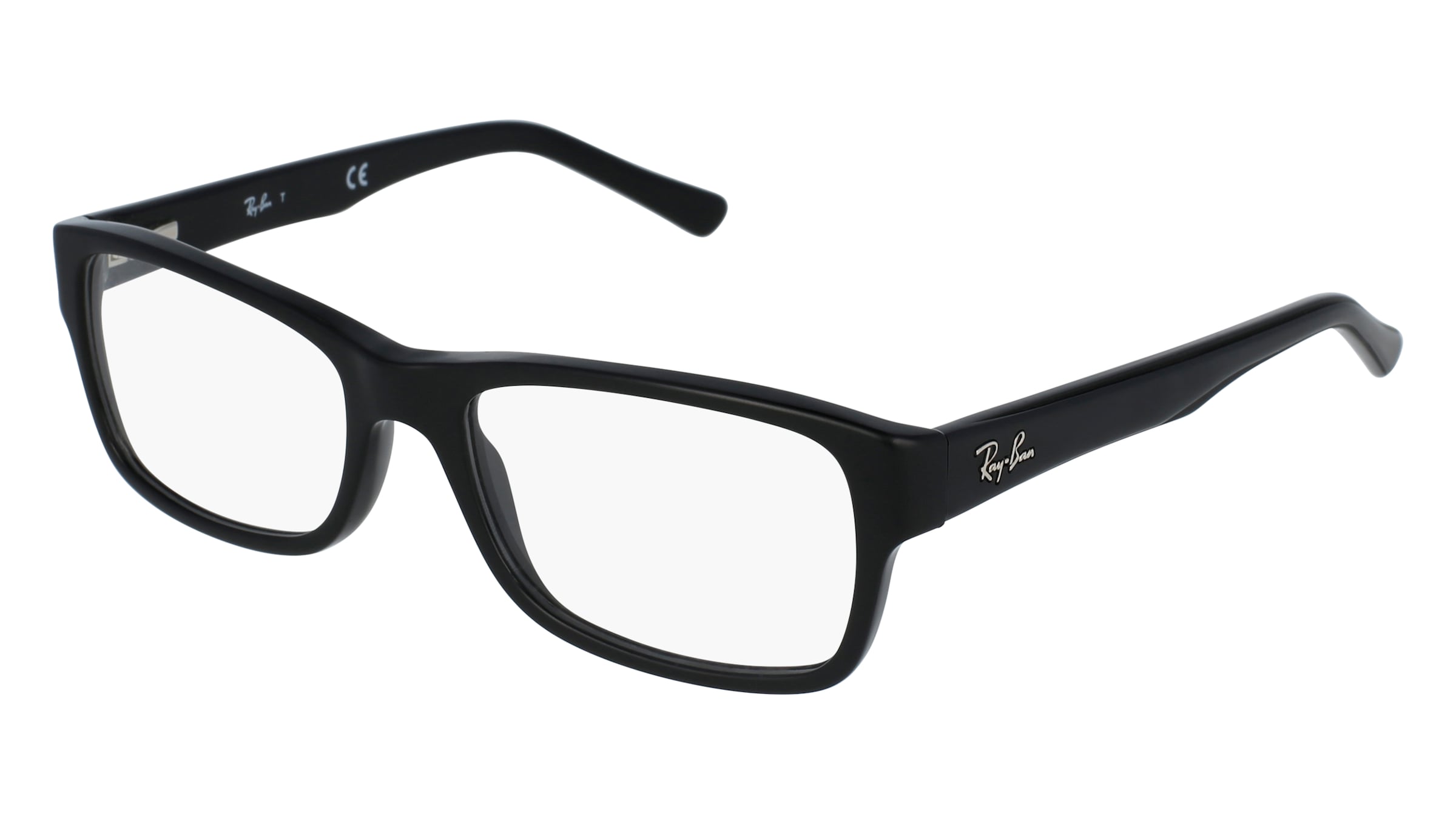 Ray-Ban RX5268 Unisex-Brille inkl. Gläser Vollrand Quadratisch Acetat-Gestell 50/17/135, Schwarz