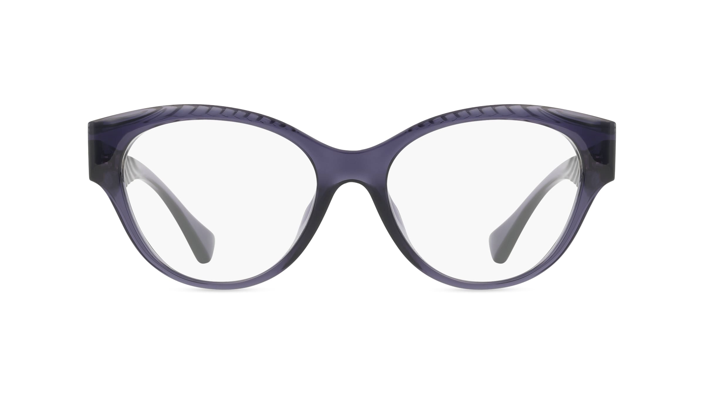 Ralph 0RA7164U Damen-Brille inkl. Gläser Vollrand Butterfly Kunststoff-Gestell 52mm/17mm/145mm, lila