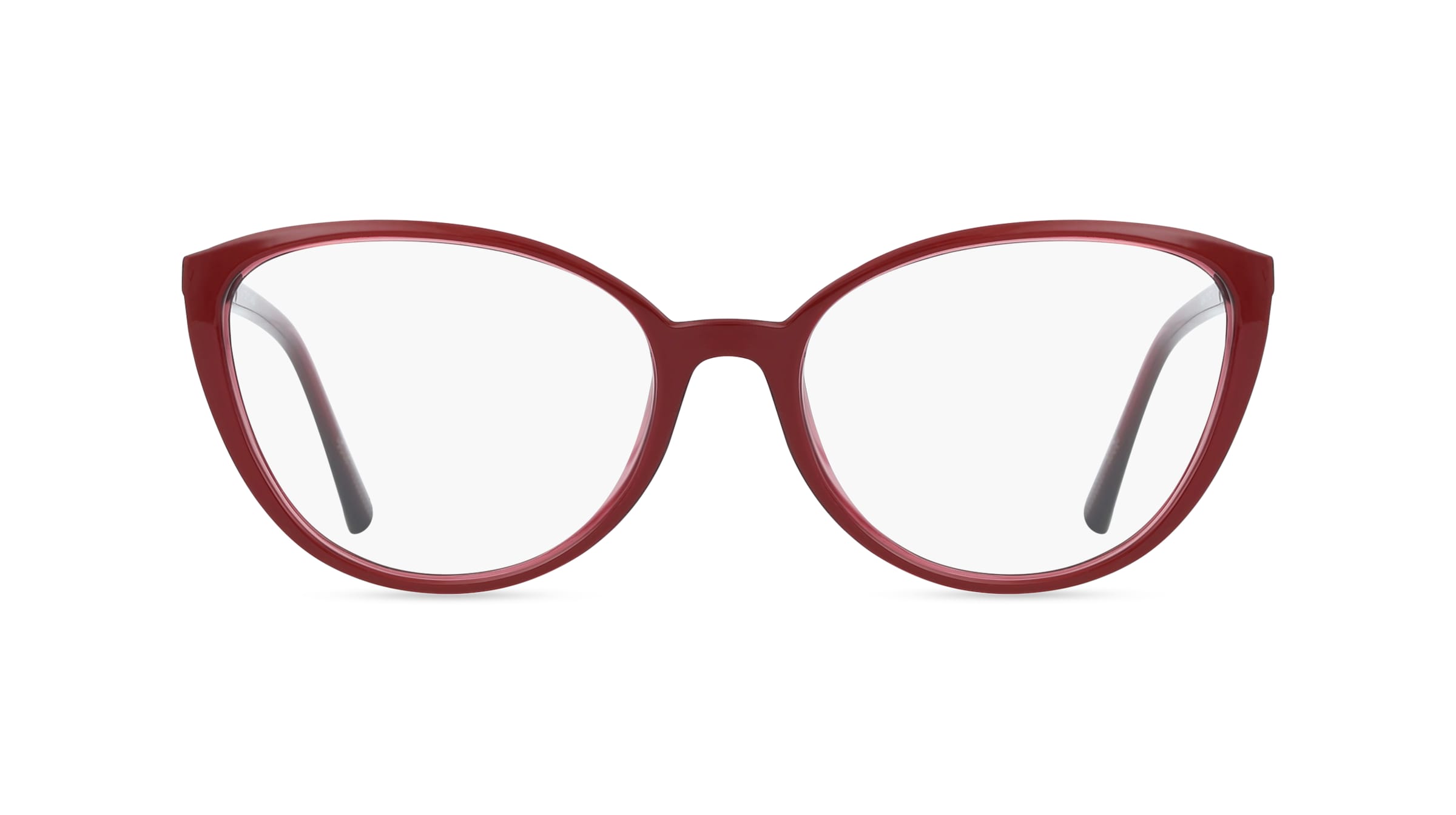 Guess GU3044 Unisex-Brille inkl. Gläser Vollrand Cat Eye Kunststoff-Gestell 54/17/145, Rot