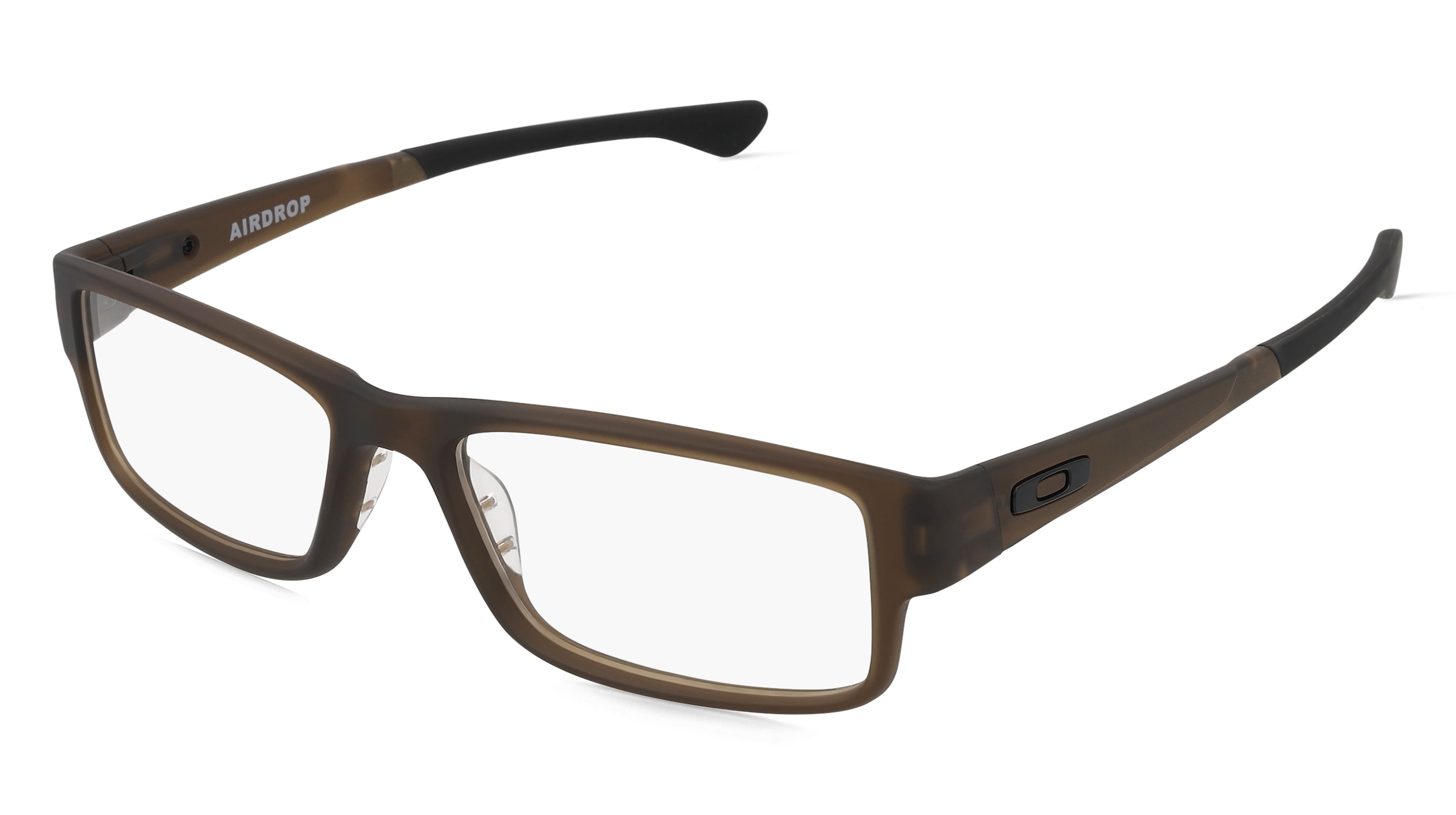 Oakley OX8046 Herren-Brille inkl. Gläser Vollrand Quadratisch Kunststoff-Gestell 53/18/143, Braun
