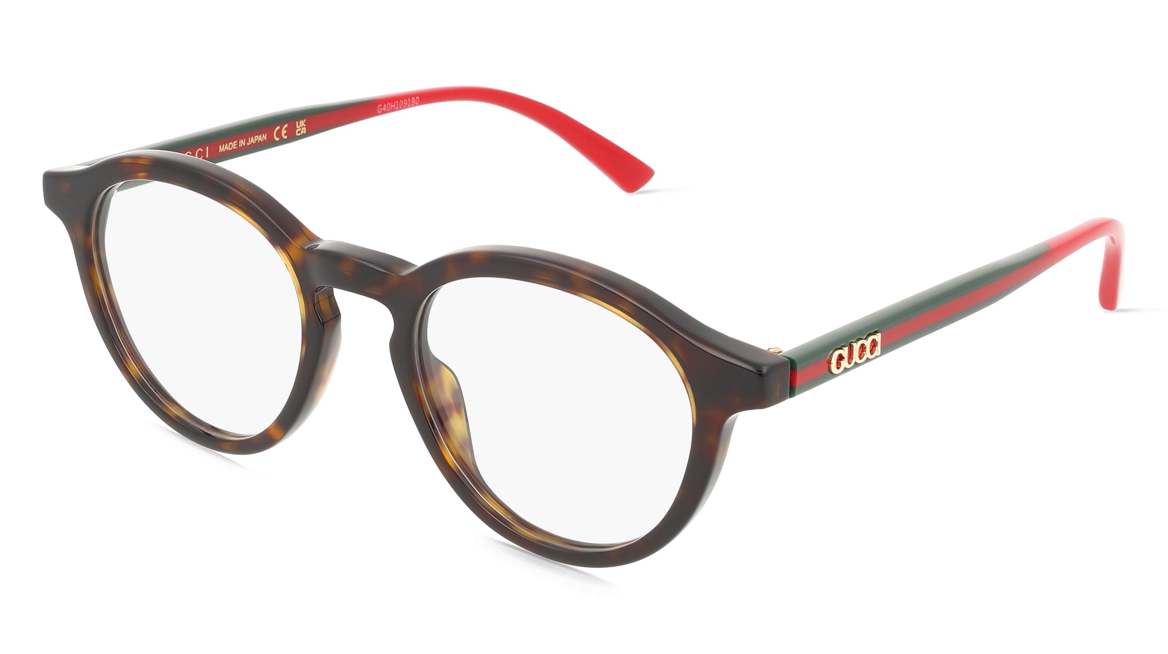 Gucci GG1871O Unisex-Brille inkl. Gläser Vollrand Rund Acetat-Gestell 49/20/145, Havanna