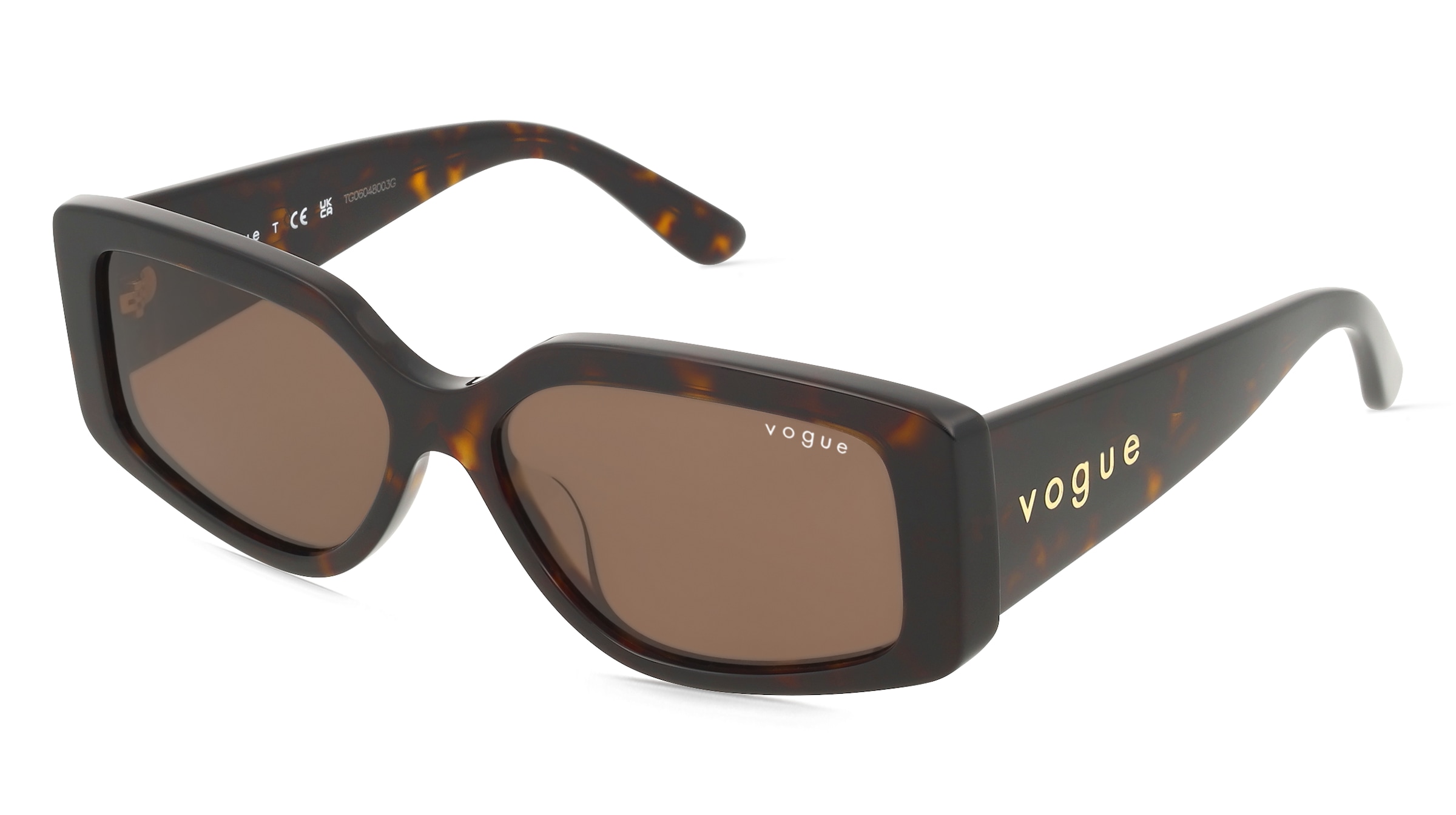 Vogue VO5642SU Damen-Sonnenbrille Vollrand Eckig Acetat-Gestell, Havanna