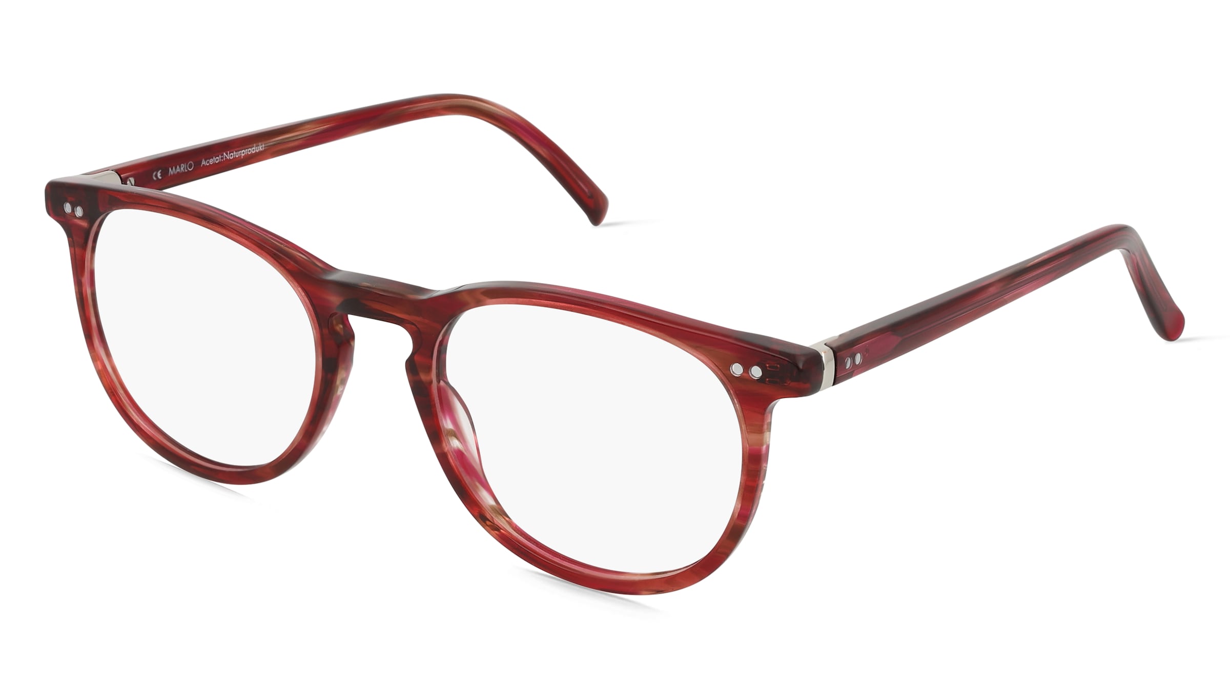 Fielmann LN 049 CL MARLO Damen-Brille inkl. Gläser Vollrand Panto Acetat-Gestell 54mm/20mm/145mm, rot