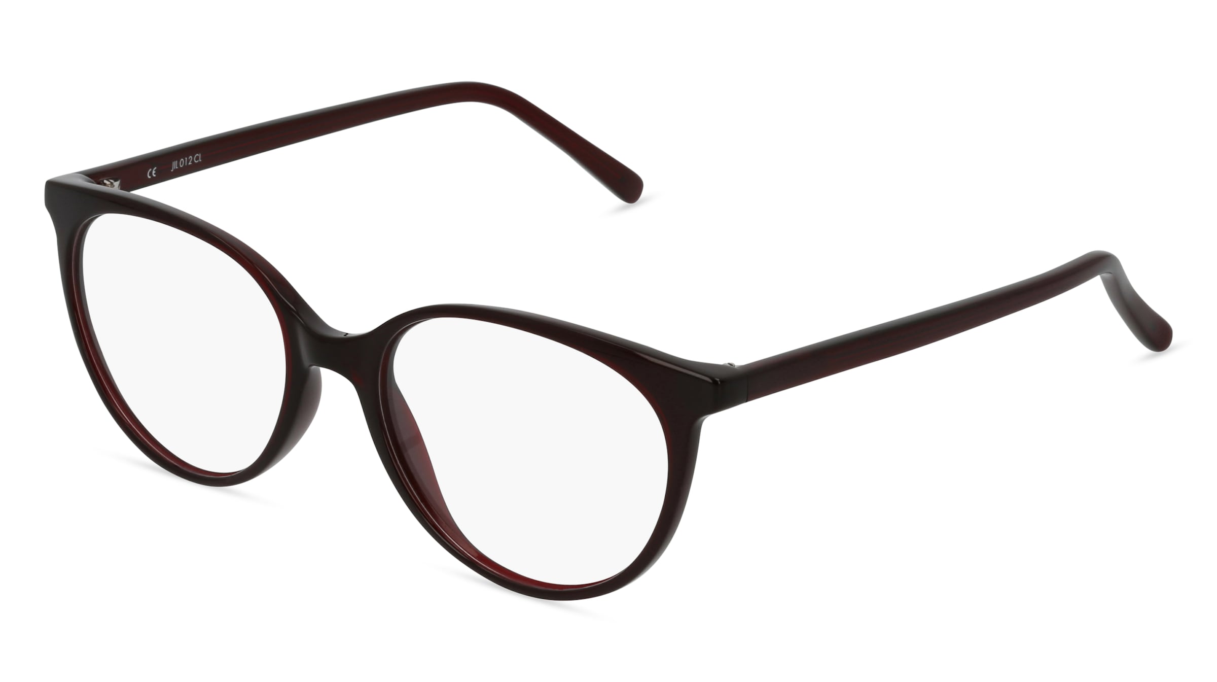 Fielmann JIL 012 CL Damen-Brille inkl. Gläser Vollrand Oval Acetat-Gestell 52/17/135, Rot