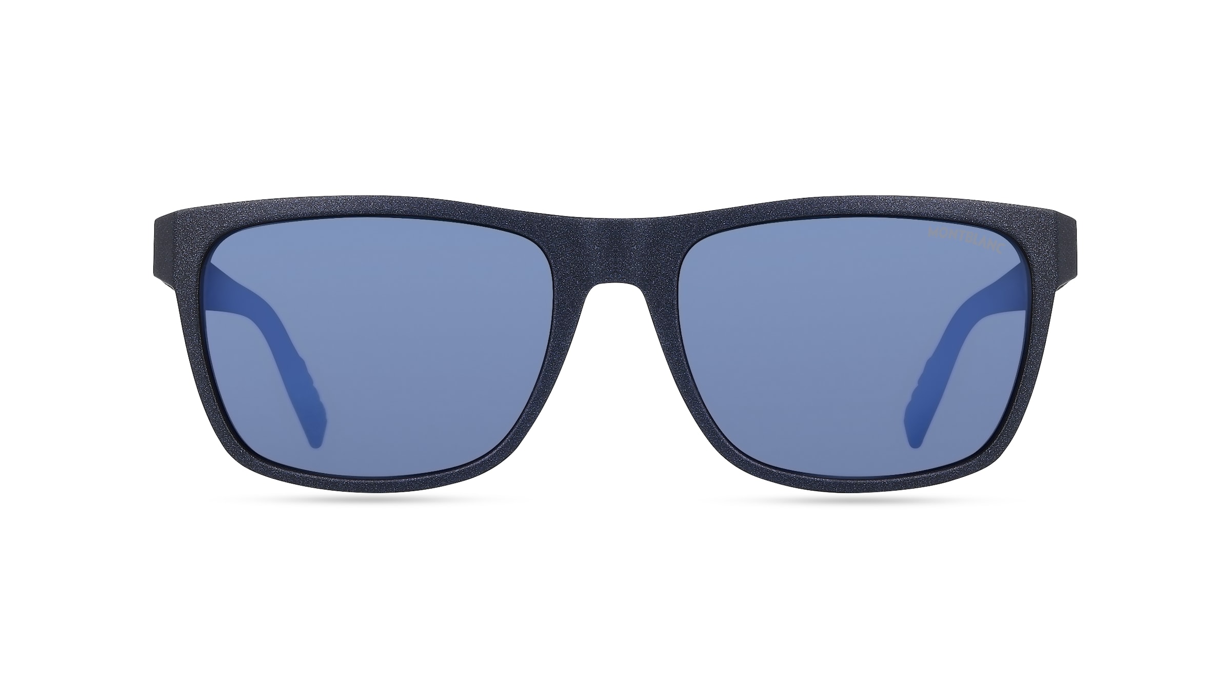 Montblanc MB0209S Herren-Sonnenbrille Vollrand Eckig Kunststoff-Gestell, blau