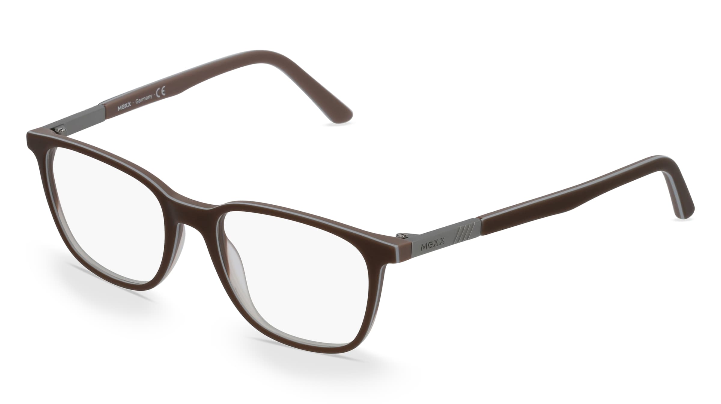 Mexx 2508 Herren-Brille inkl. Gläser Vollrand Quadratisch Kunststoff-Gestell 51/18/145, Braun