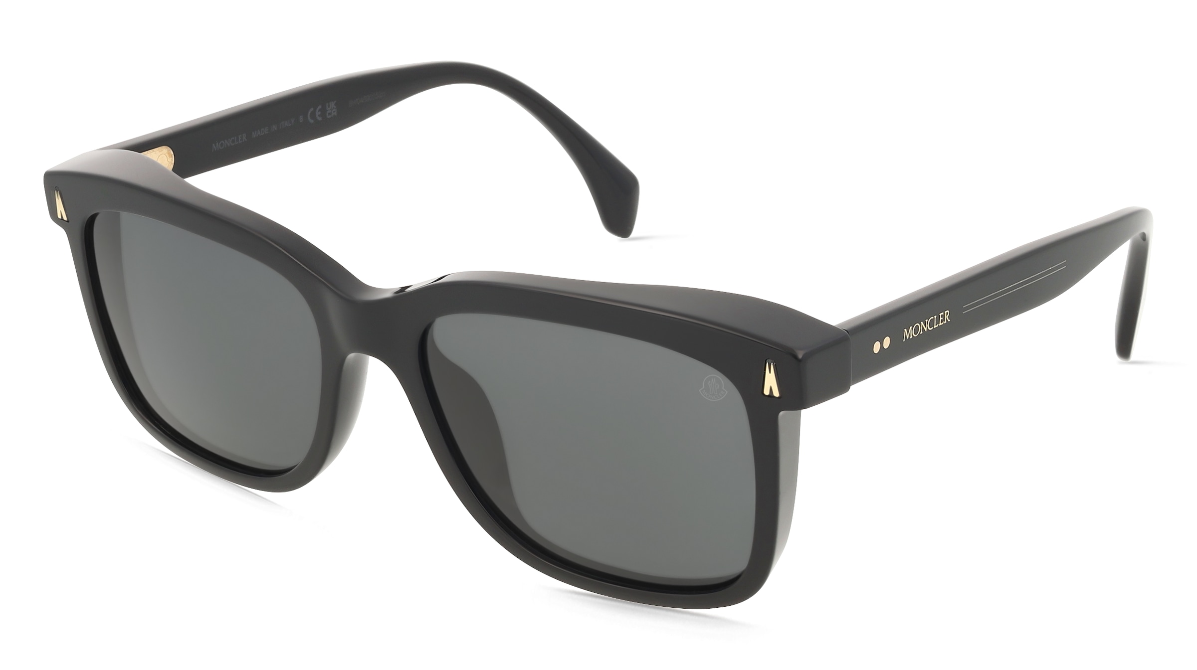 Moncler 0ME6018 VALAIRE Unisex-Sonnenbrille Vollrand Quadratisch Acetat-Gestell, Schwarz