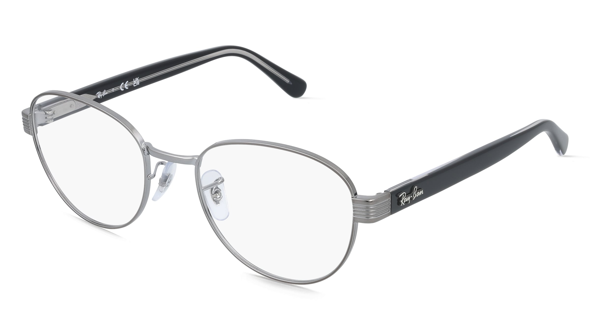 Ray-Ban 0RX6543 Unisex-Brille inkl. Gläser Vollrand Quadratisch Metall-Gestell 54/20/145, Grau