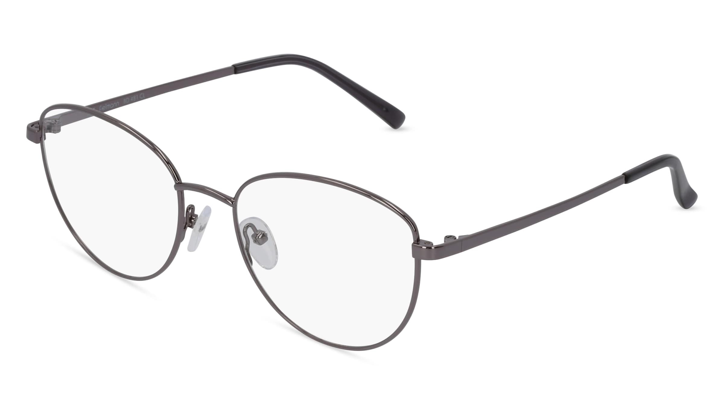 Fielmann BD 481 CL Damen-Brille inkl. Gläser Vollrand Eckig Edelstahl-Gestell 53mm/18mm/135mm, grau